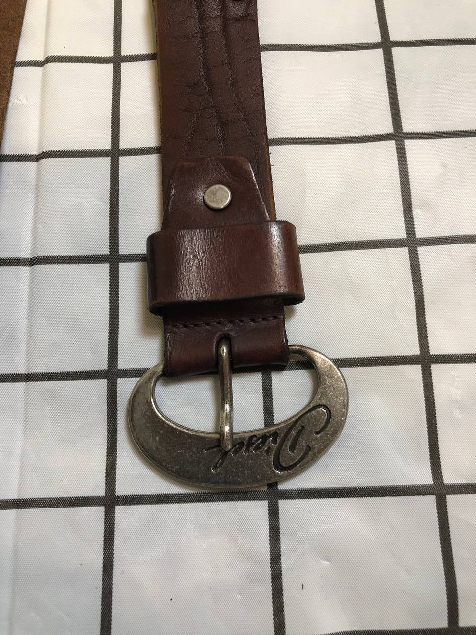 Diesel Diesel vintage leather Belt Metal Big Logo Rare Men Y2K Size ONE SIZE - 2 Thumbnail