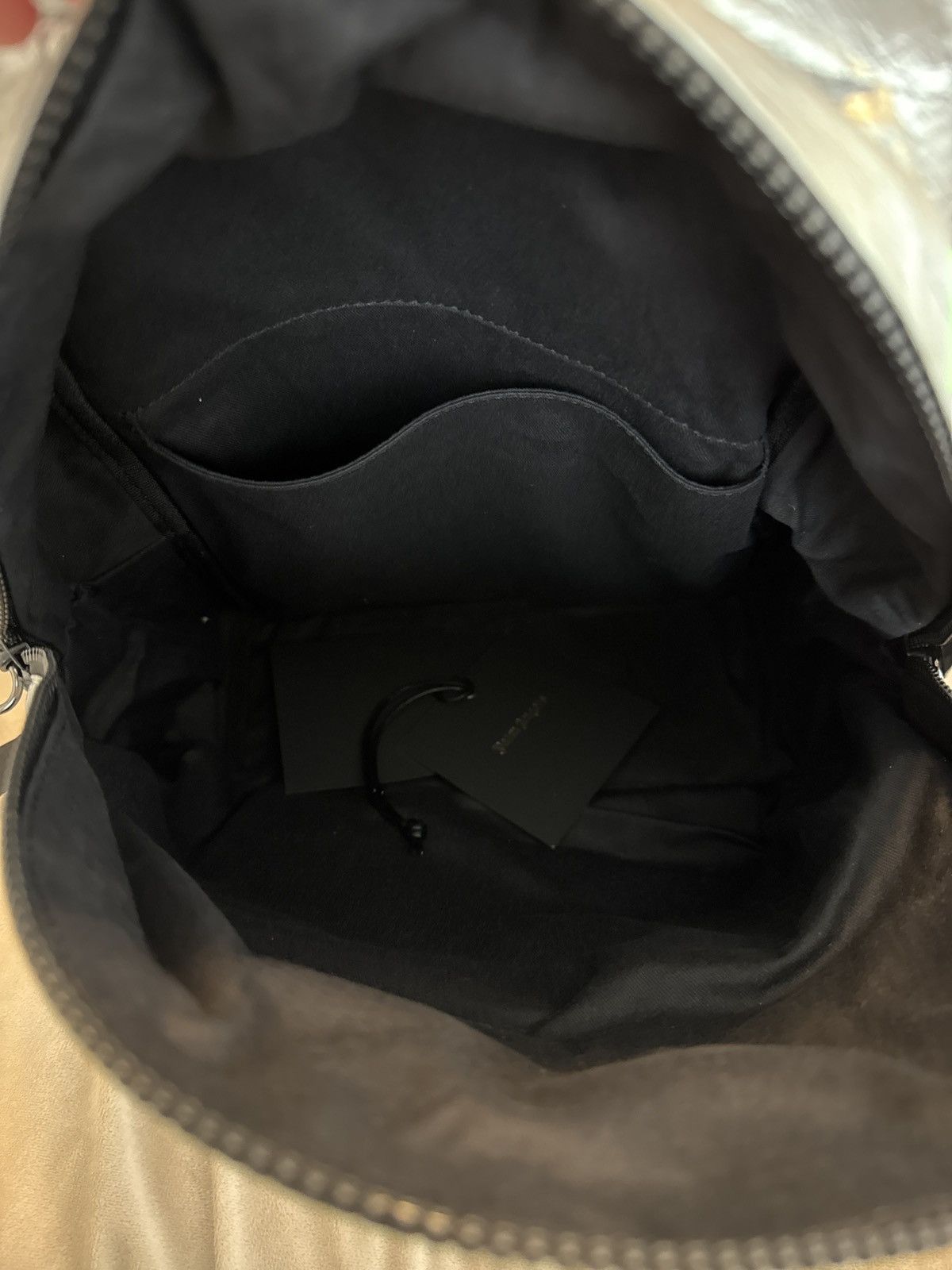 Palm Angels Palm Angels Silver Logo Backpack Size ONE SIZE - 9 Thumbnail