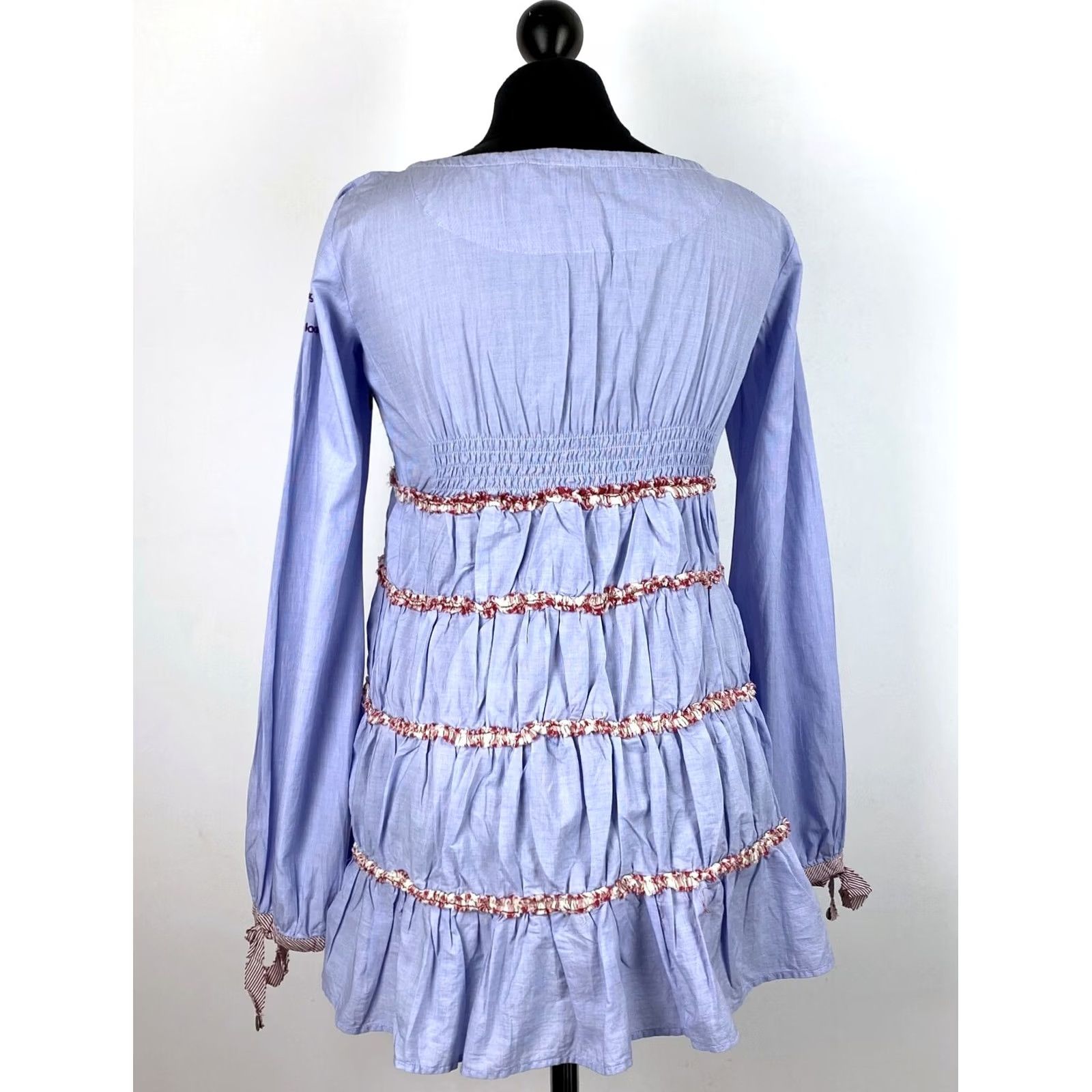 Vintage Odd Molly Dress Womens Blue Size 1 221 Dress Long Sleeve Polyester Blue Womens 221 1 XS? Size XS / US 0-2 / IT 36-38 - 3 Thumbnail
