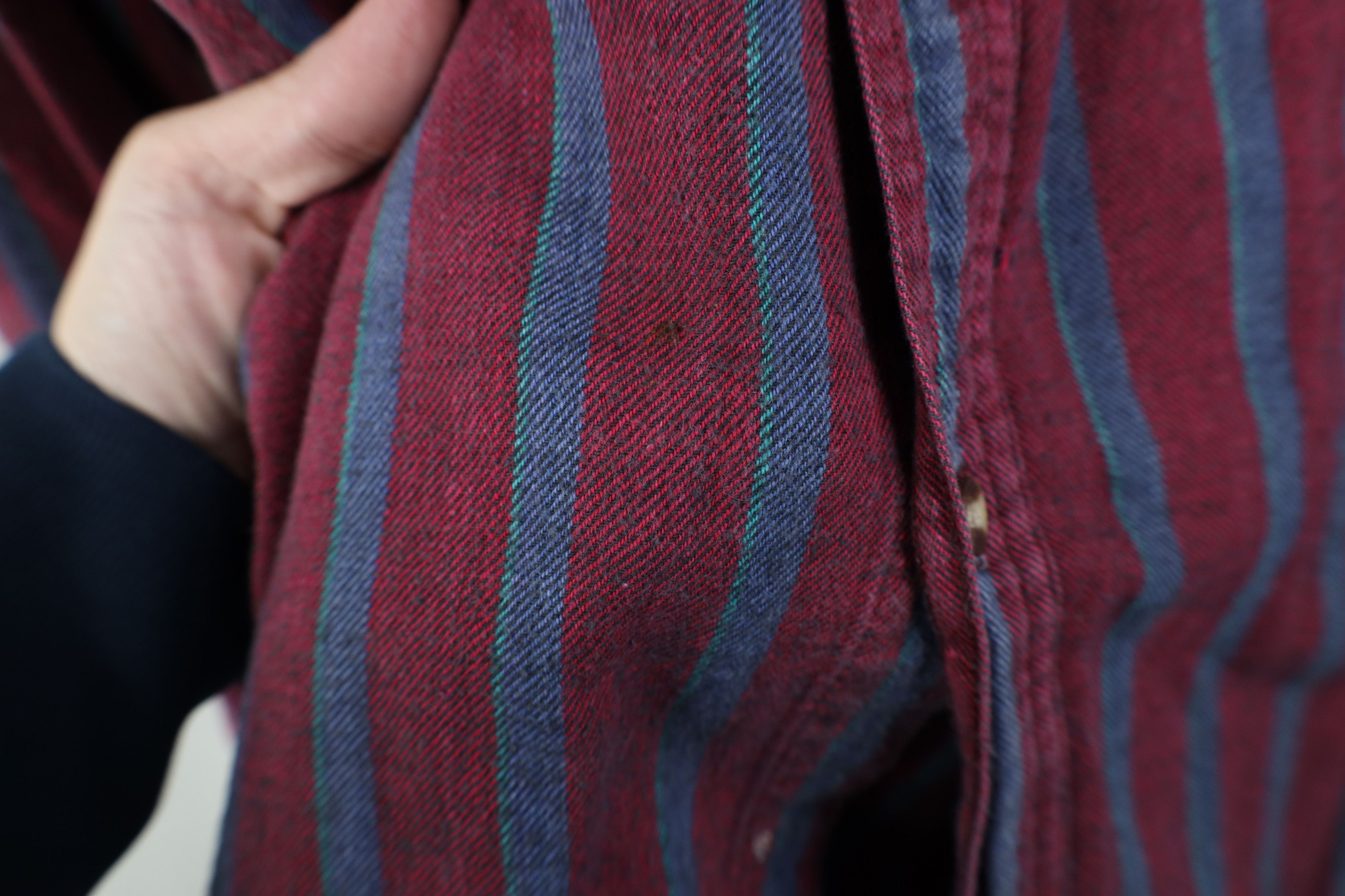 Vintage Vintage 90s Streetwear Striped Flannel Button Down Shirt Size US L / EU 52-54 / 3 - 5 Thumbnail