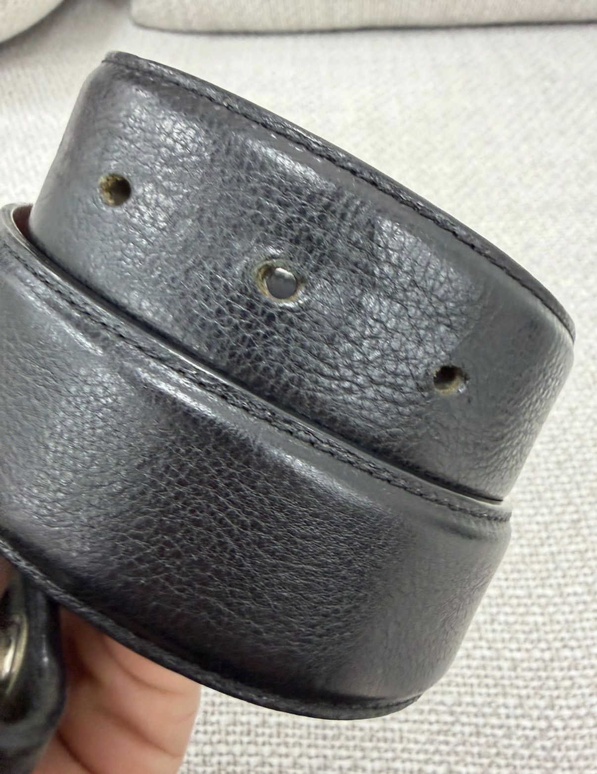 Chrome Hearts Size 30 Chrome Hearts Plain Black Leather Belt Size ONE SIZE - 5 Thumbnail