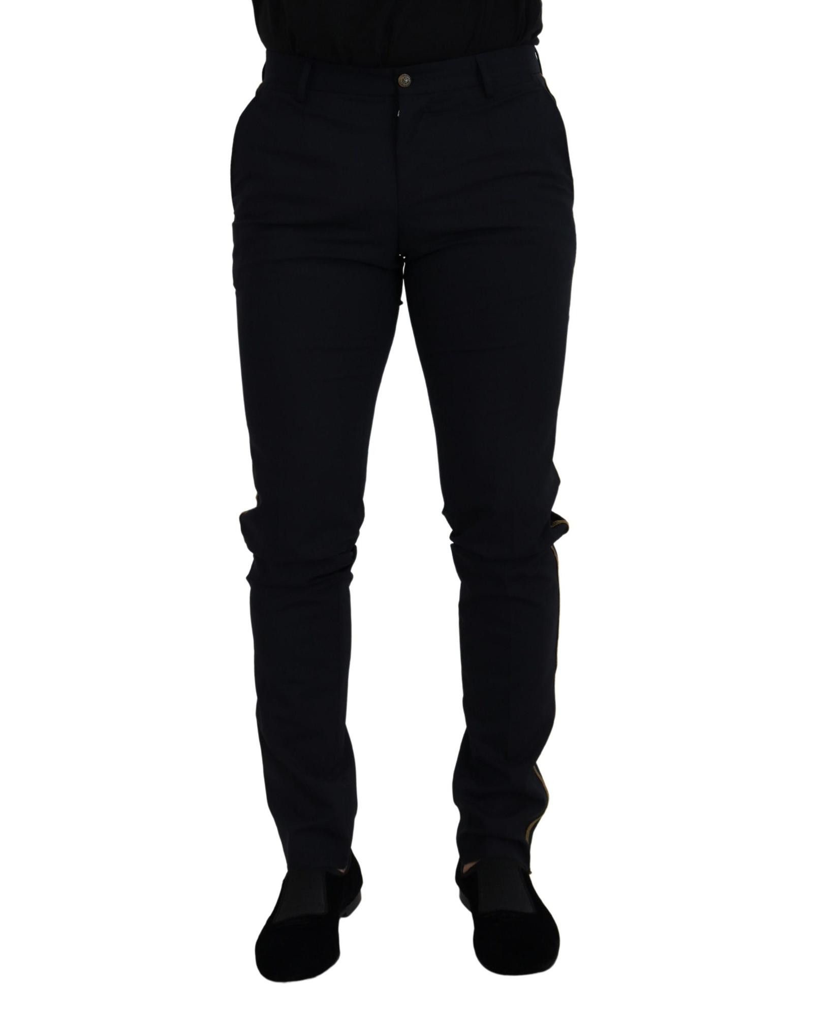 image of Dolce Gabbana Slim Formal Pants in Black, Men's (Size 30)