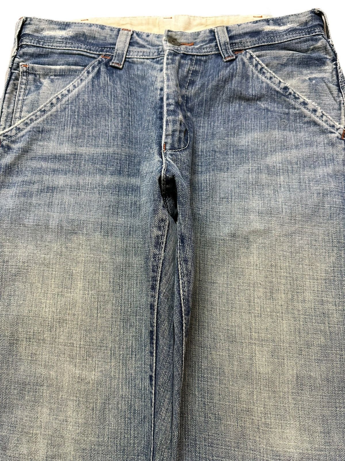 Japanese Brand Vintage Japanese Brand Mud Faded Wash Carpenter Baggy Jeans Size US 31 - 3 Thumbnail