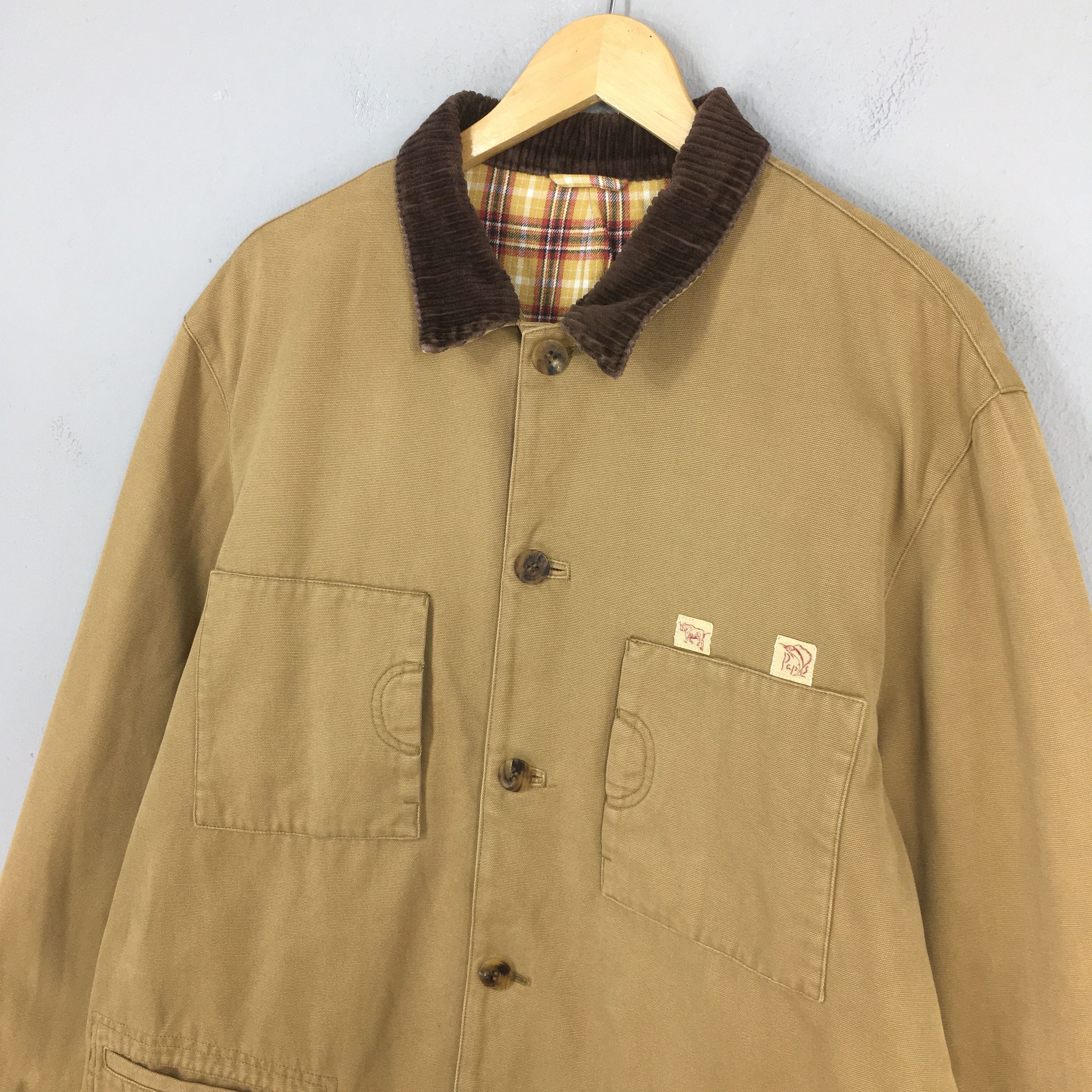 Vintage Vintage Papas Maniere De Heming Chore Workwear Denim Jacket Size US L / EU 52-54 / 3 - 3 Thumbnail