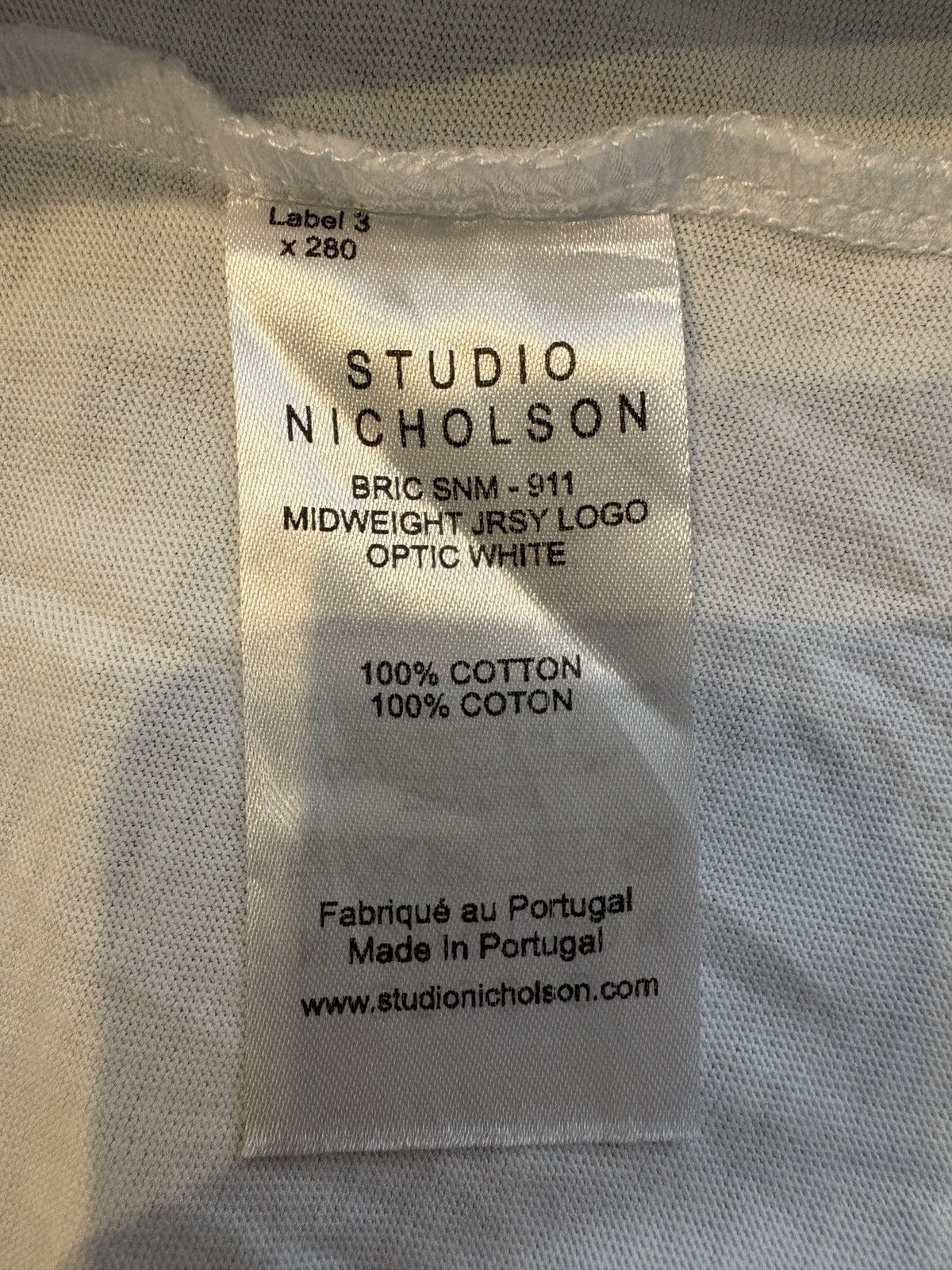 Studio Nicholson Off-White Bric T-shirt Size US L / EU 52-54 / 3 - 5 Thumbnail
