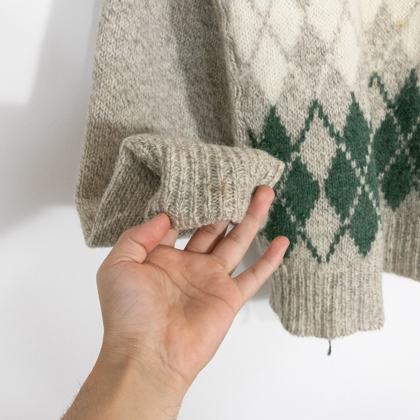 Vintage Vintage Ferrante California Argyle Pattern Wool Sweater XL Size US XL / EU 56 / 4 - 6 Thumbnail