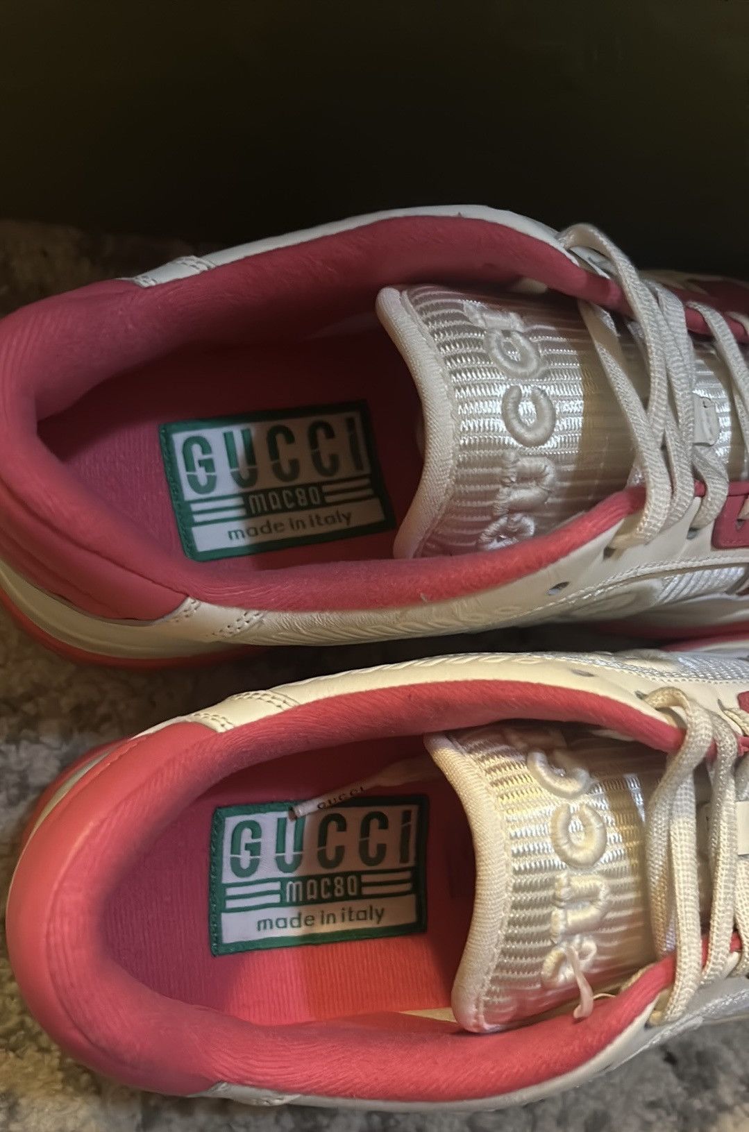 Gucci Gucci MAC70 Pink Off White Sneakers Size US 8.5 / IT 38.5 - 6 Thumbnail