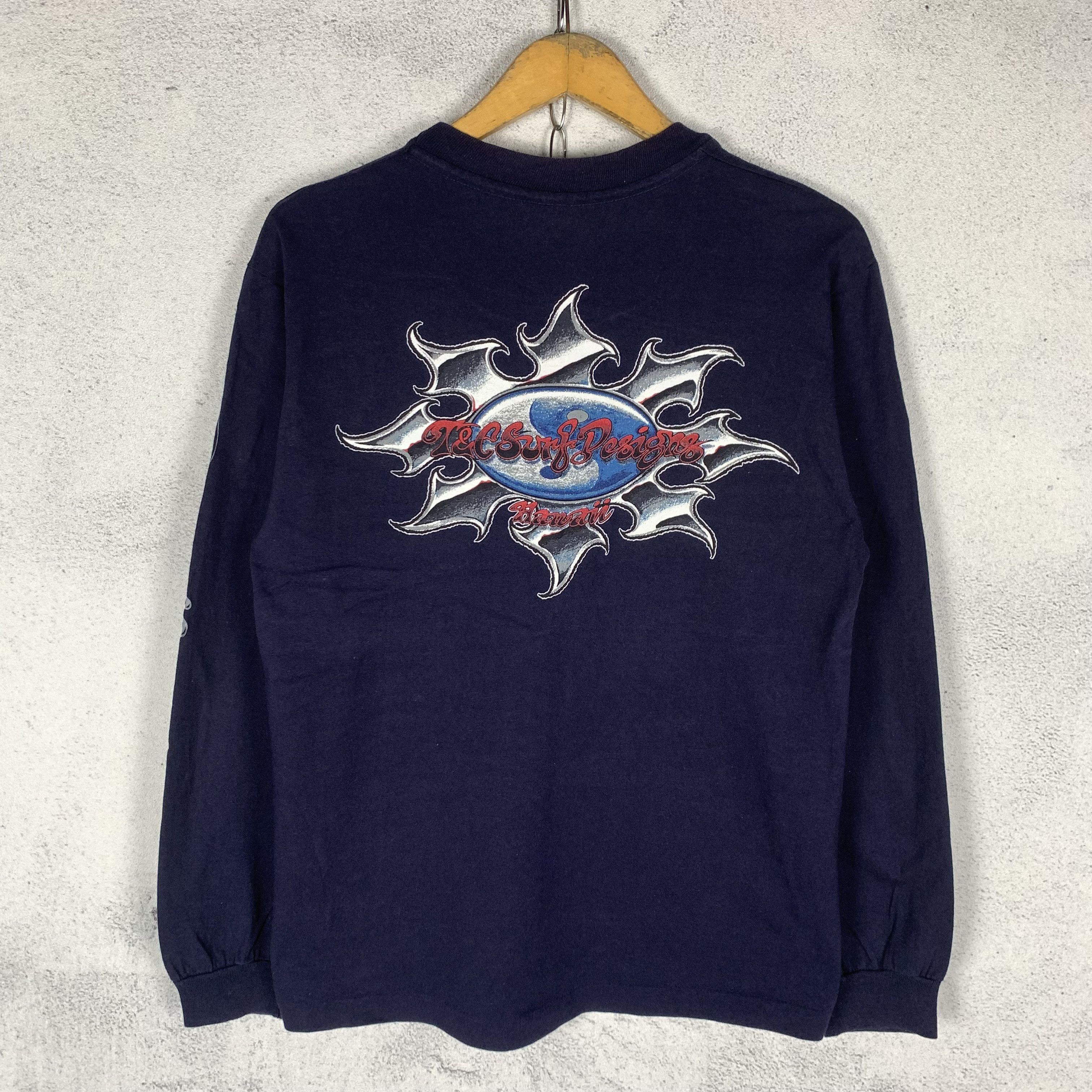Vintage Vintage 90s T&C Surf Longsleeve Tshirt Size US S / EU 44-46 / 1 - 1 Thumbnail