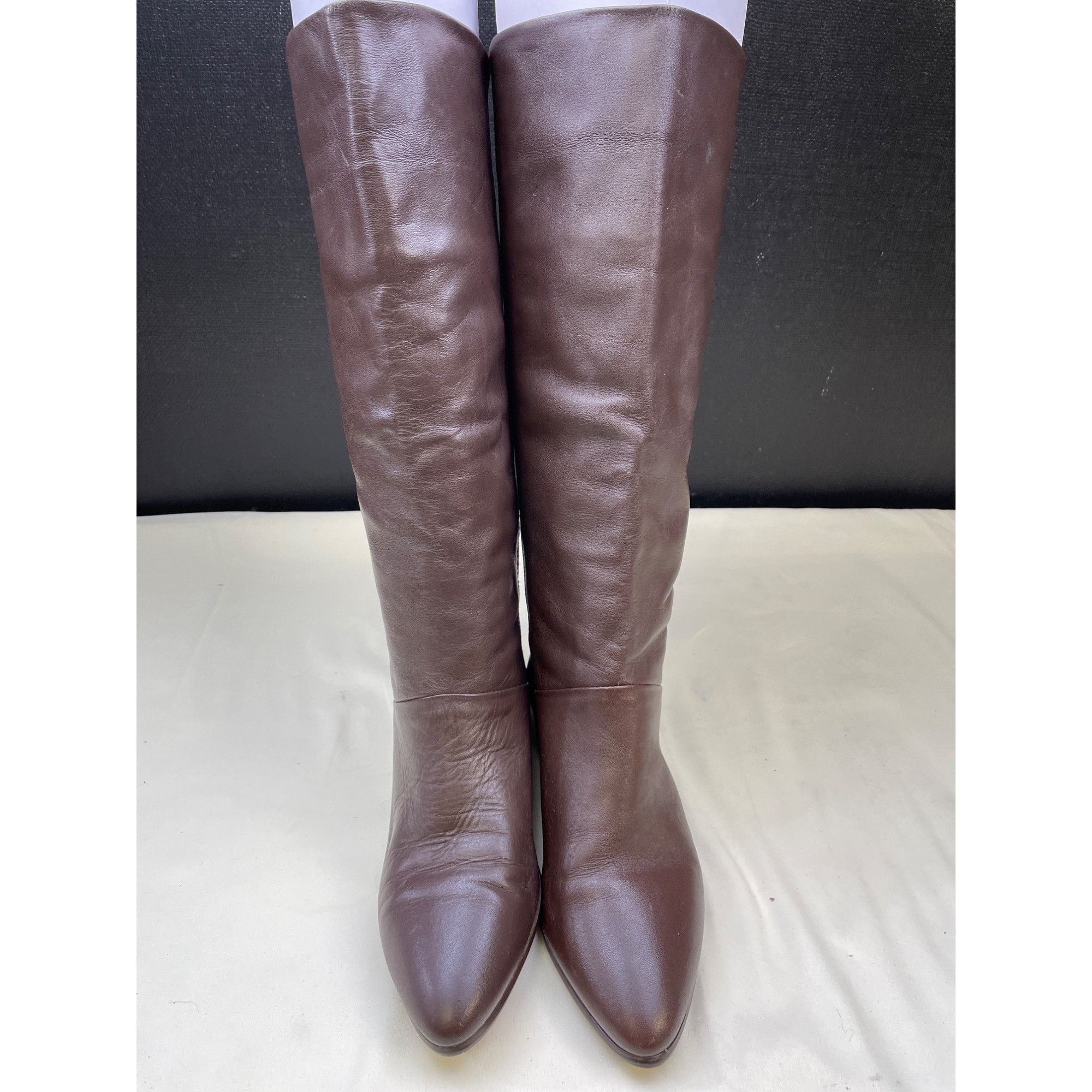 Other Women's Brown Leather Riding Boots / Shoes Size 7 SKU 5614 Size US 7 / IT 37 - 1 Thumbnail