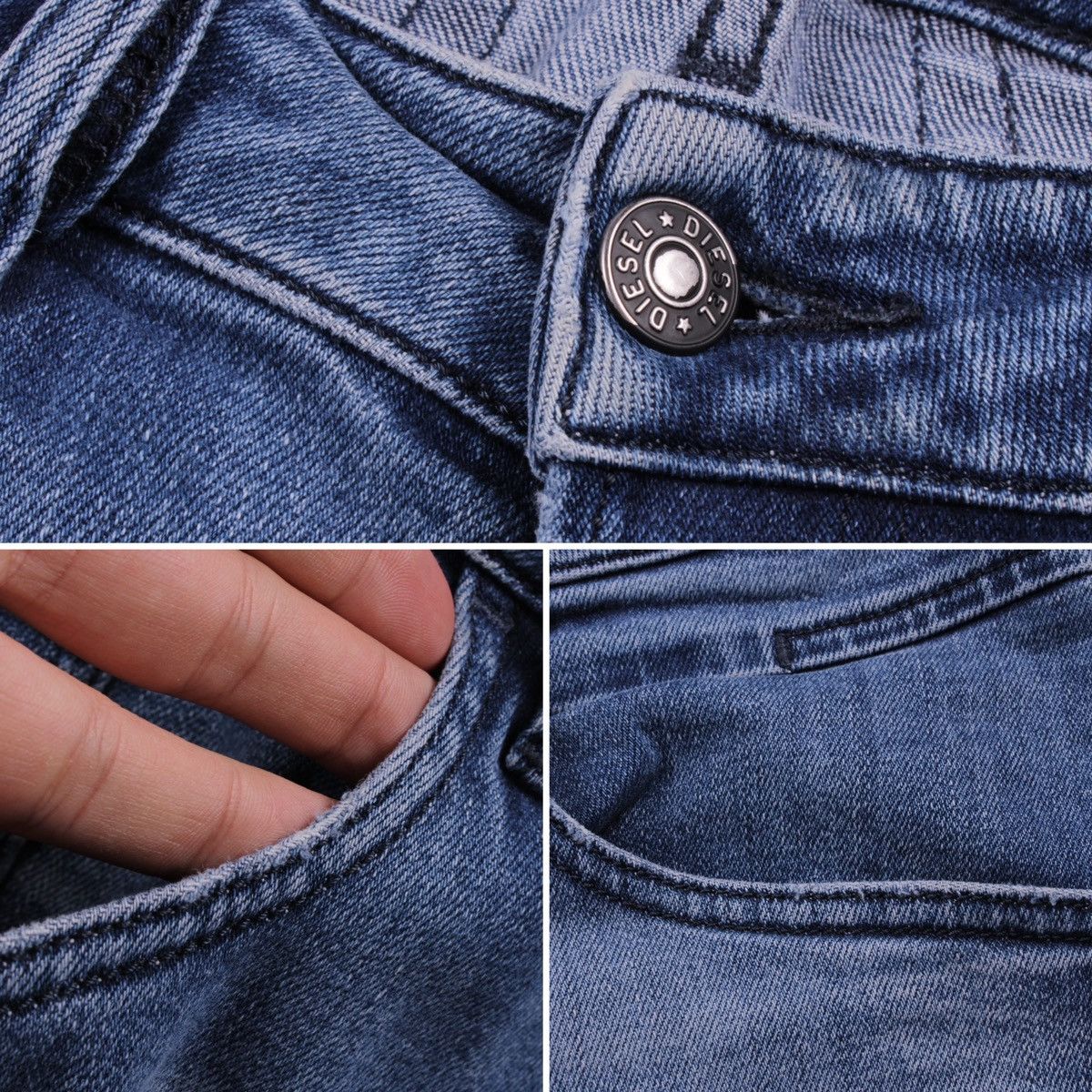 Diesel DIESEL D-BAZER Tapered Blue Slim Denim Stretch Jeans Size US 30 / EU 46 - 10 Thumbnail