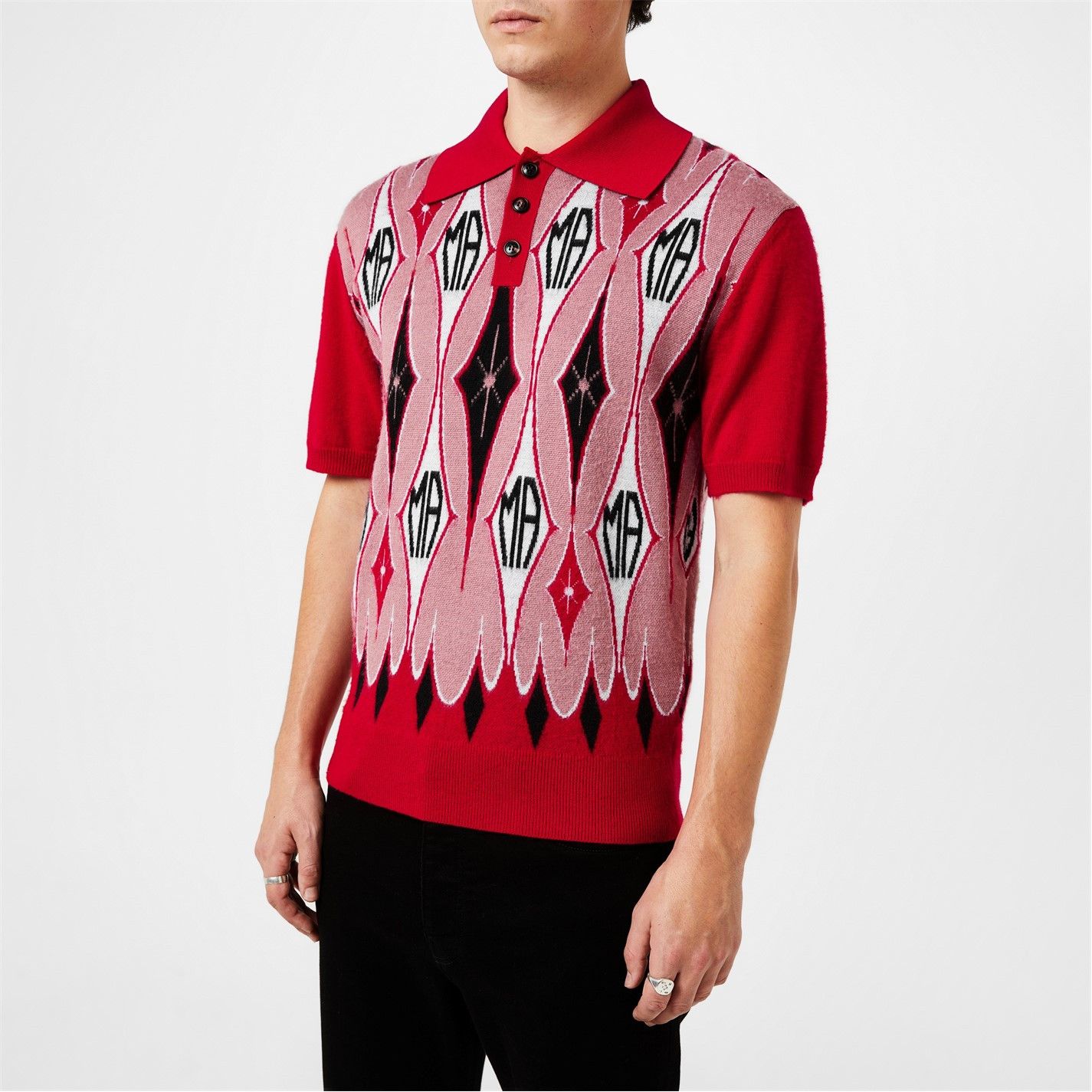 Amiri AMIRI Jacquard Polo Shirt Size US L / EU 52-54 / 3 - 4 Thumbnail