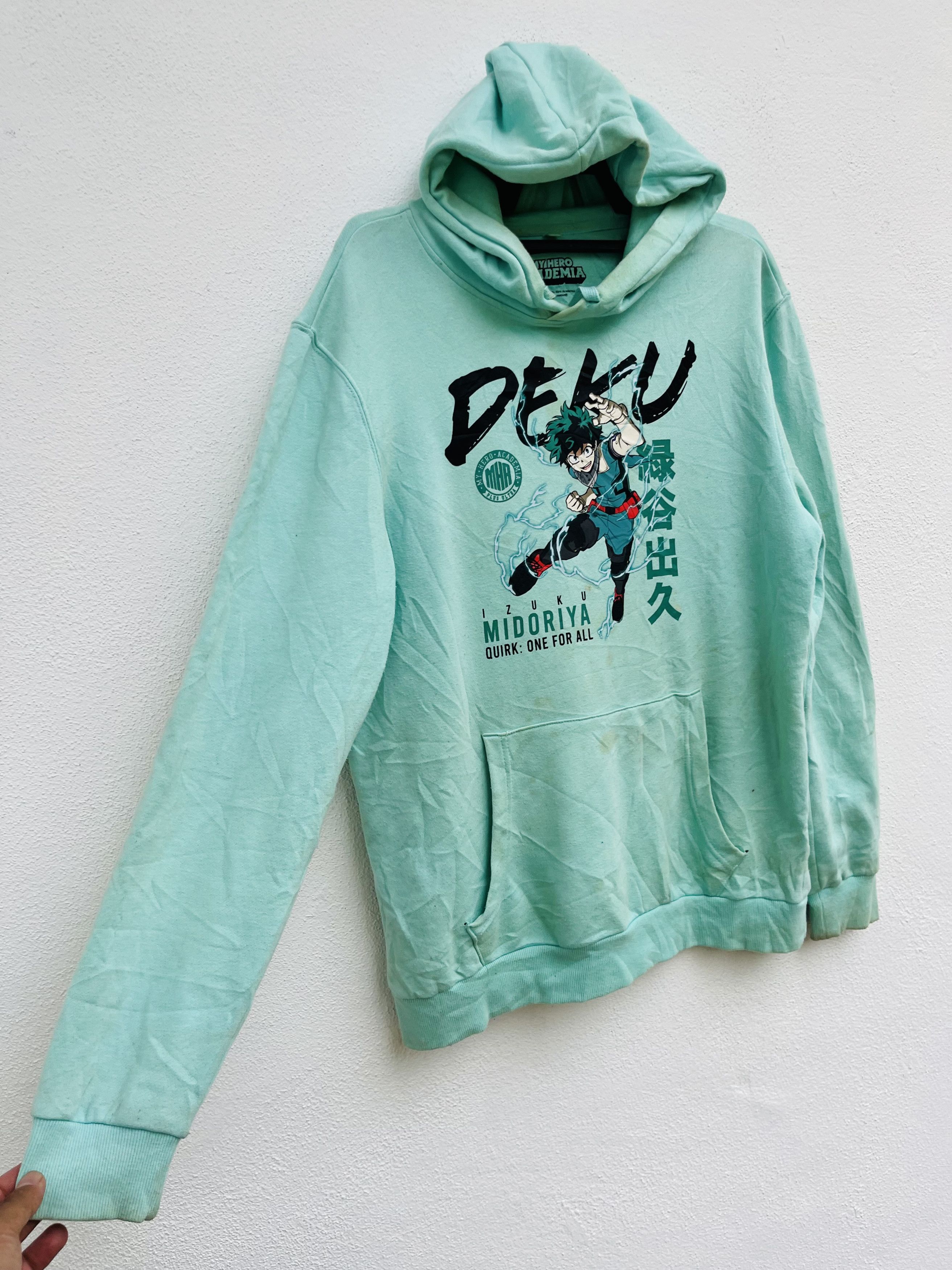Japanese Brand Vintage My Hero Academia Deku Izuku Midoriya Hoodie Size US L / EU 52-54 / 3 - 4 Thumbnail