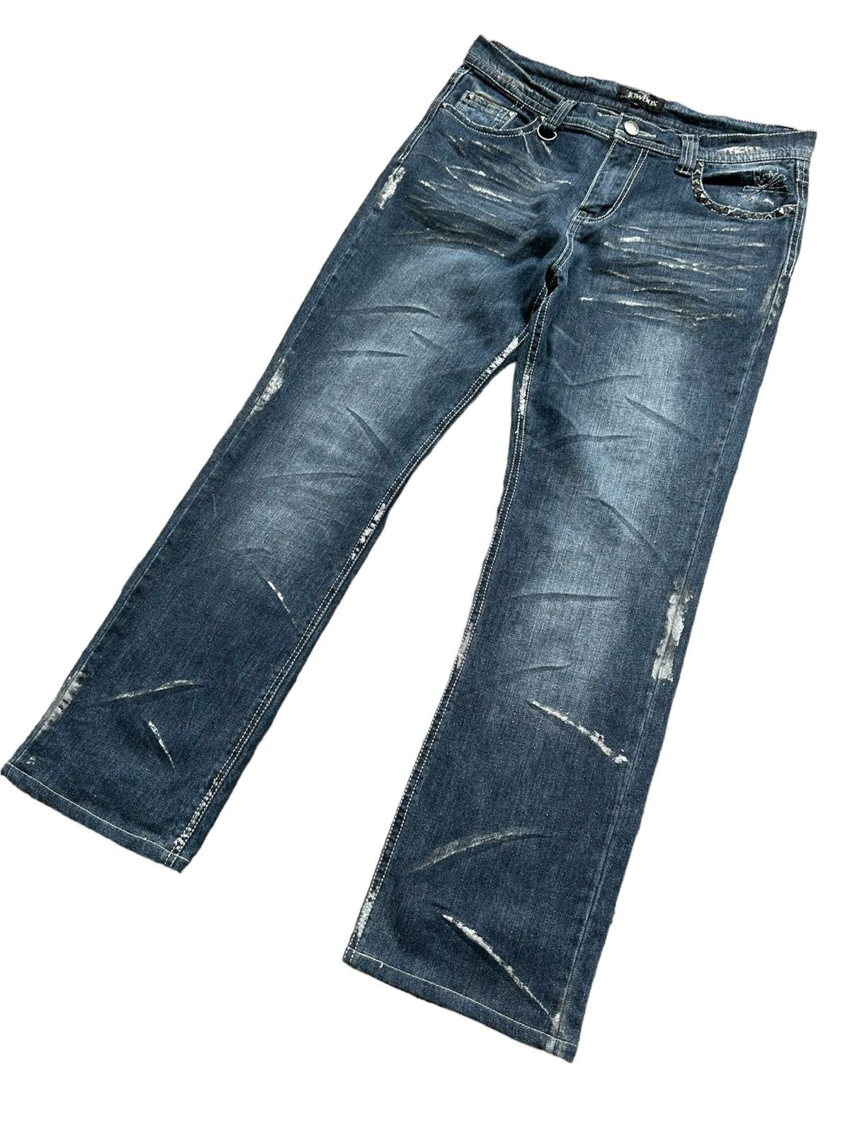 LOWBOX 00's - LOWBOX J-rock studded pocket jeans Size US 33 - 4 Thumbnail