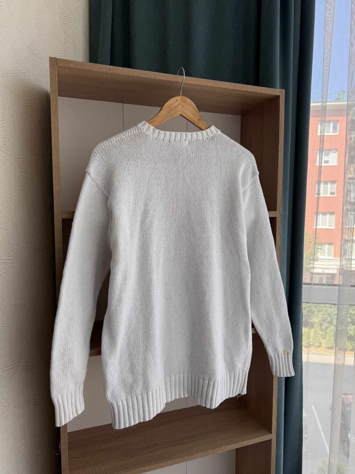Polo Ralph Lauren Vintage Lauren Ralph Lauren White Knit Cotton Sweater Size S / US 4 / IT 40 - 9 Thumbnail
