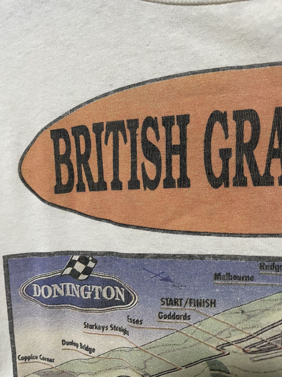 Vintage Archive Vintage 1995 British Grand Prix Donington T Shirt Size US XL / EU 56 / 4 - 7 Thumbnail