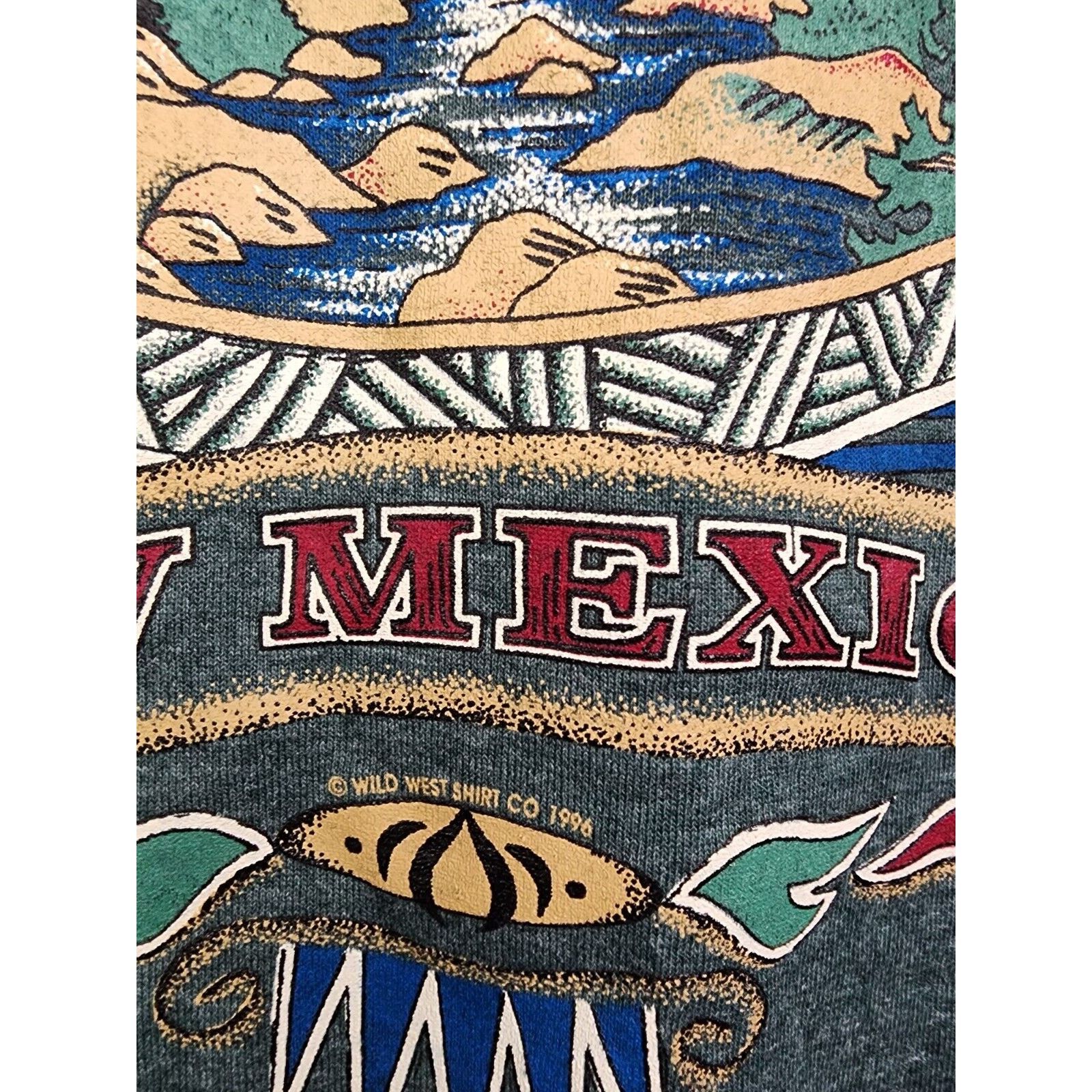 Jerzees Vintage New Mexico Shirt Bonito Campground Green Tee VTG 90s Size US M / EU 48-50 / 2 - 7 Thumbnail