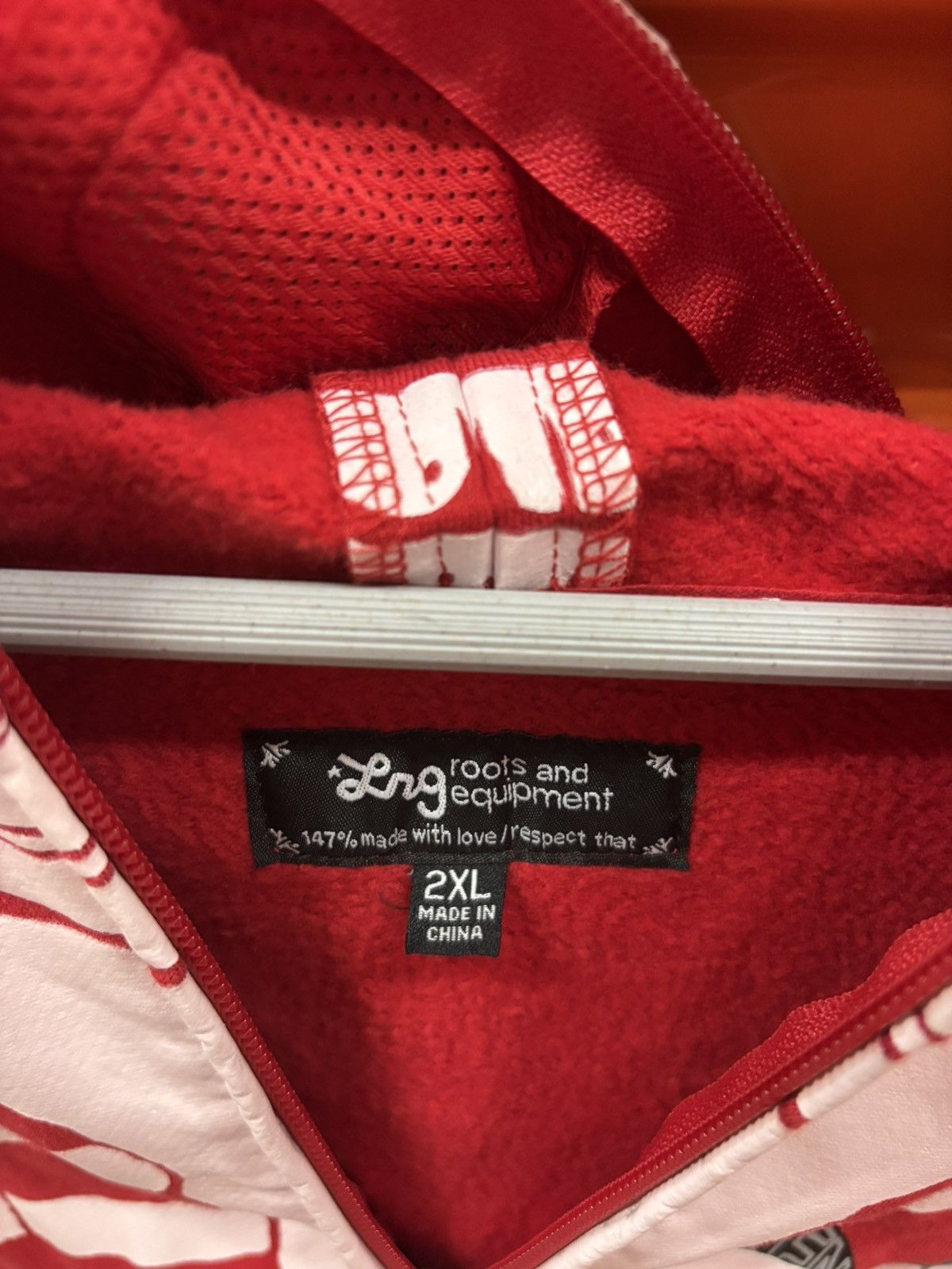LRG LRG Dead Serious Hoodie, Red Size US XXL / EU 58 / 5 - 4 Thumbnail