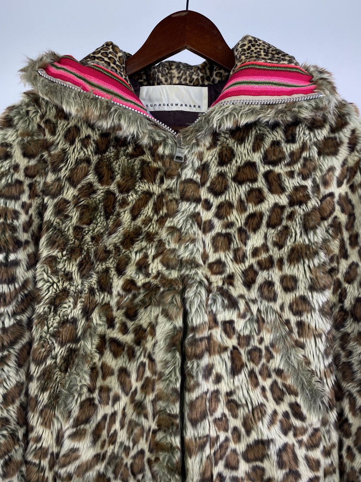 Sunao Kuwahara 2000’s Sunaokuwahara Leopard Print Faux Fur Cropped Jacket Size S / US 4 / IT 40 - 8 Thumbnail