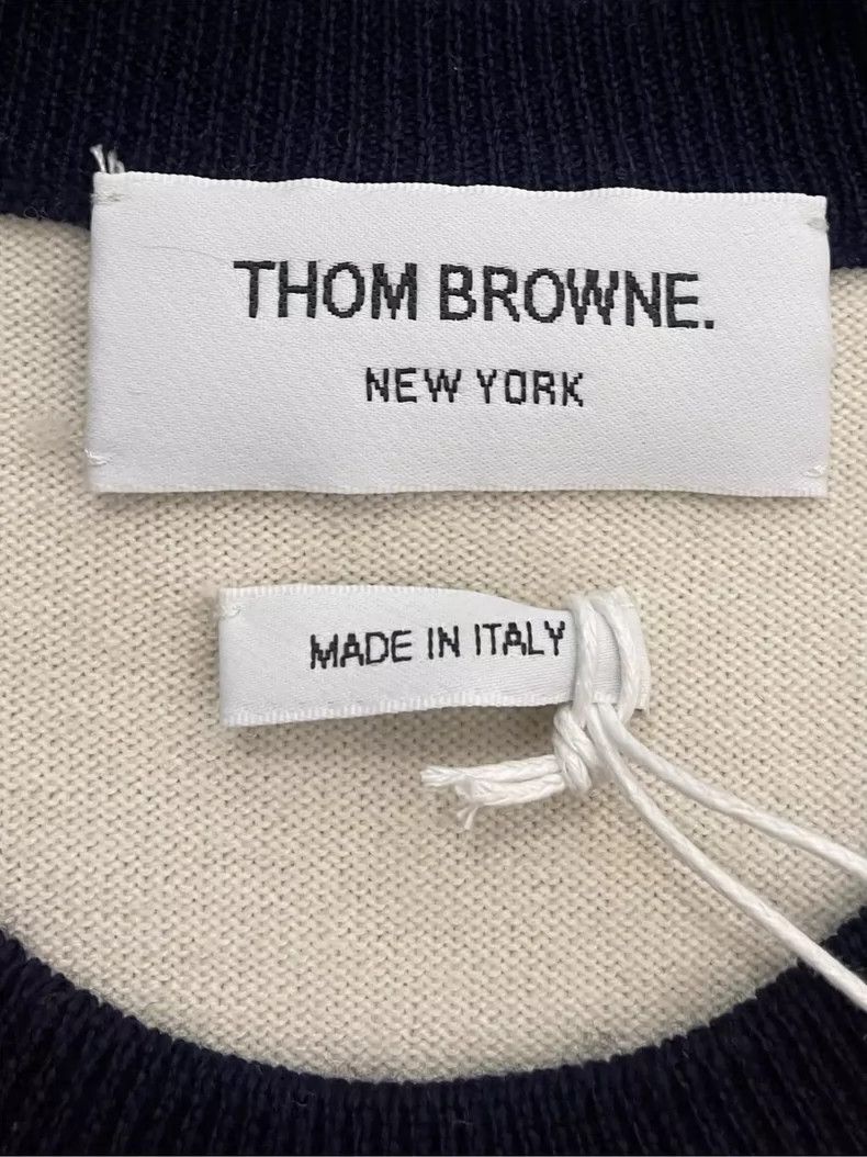 Thom Browne Thom Browne Four stripes of woolen short sleeves with a do Size XS / US 0-2 / IT 36-38 - 3 Thumbnail