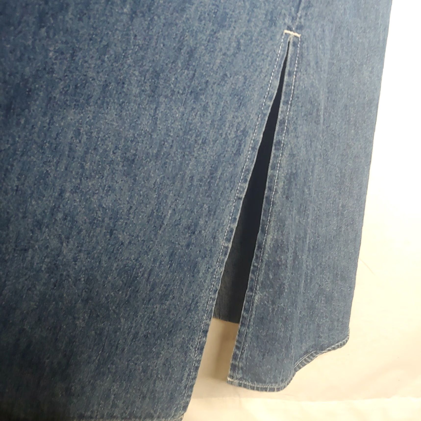 Vintage VINTAGE Studio Ease Denim Dress Womens Long Jumper Cotton Blue Retro Casual Size 10 Size L / US 10 / IT 46 - 5 Thumbnail