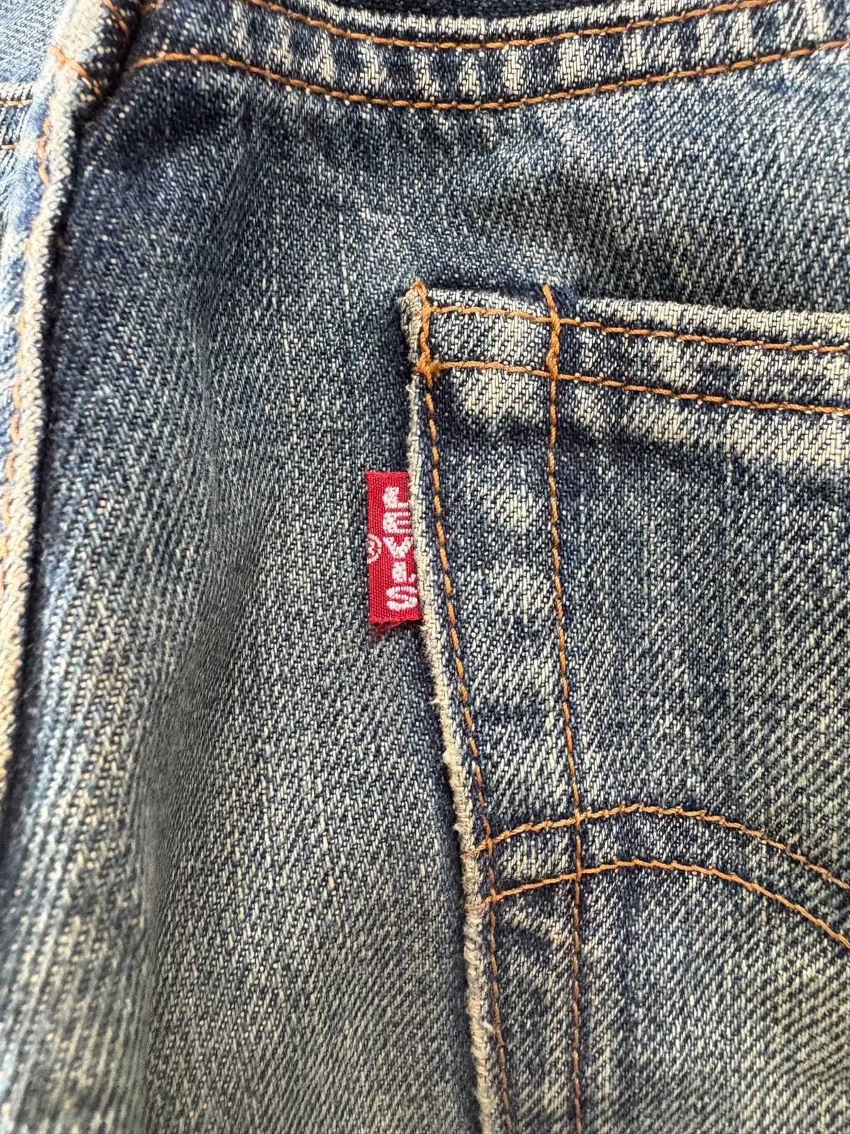Levi's Vintage 80s Levis 502 Big E Selvedge Mud Wash Baggy Jeans Size US 32 / EU 48 - 11 Thumbnail