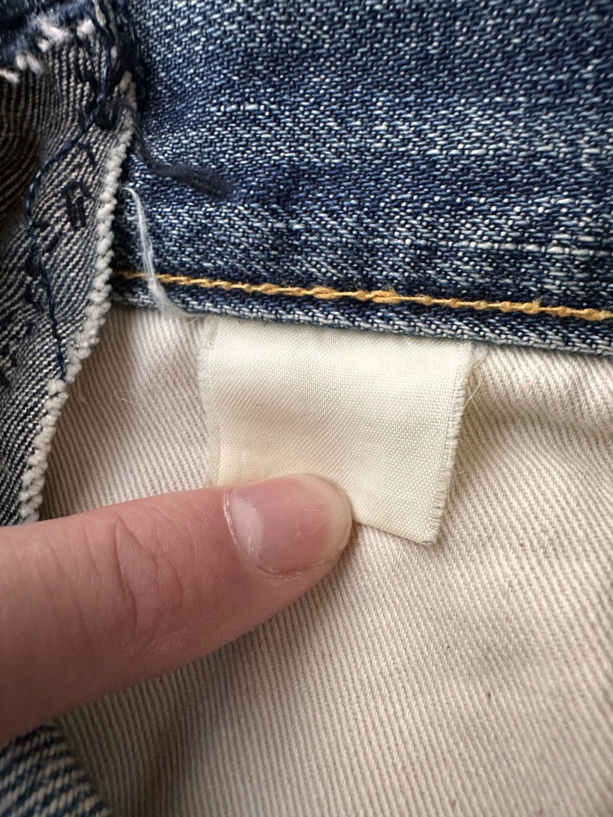 Evisu Buckle Back Thrashed No 2 2000s Selvedge seagulls back cinch Size US 34 / EU 50 - 14 Thumbnail