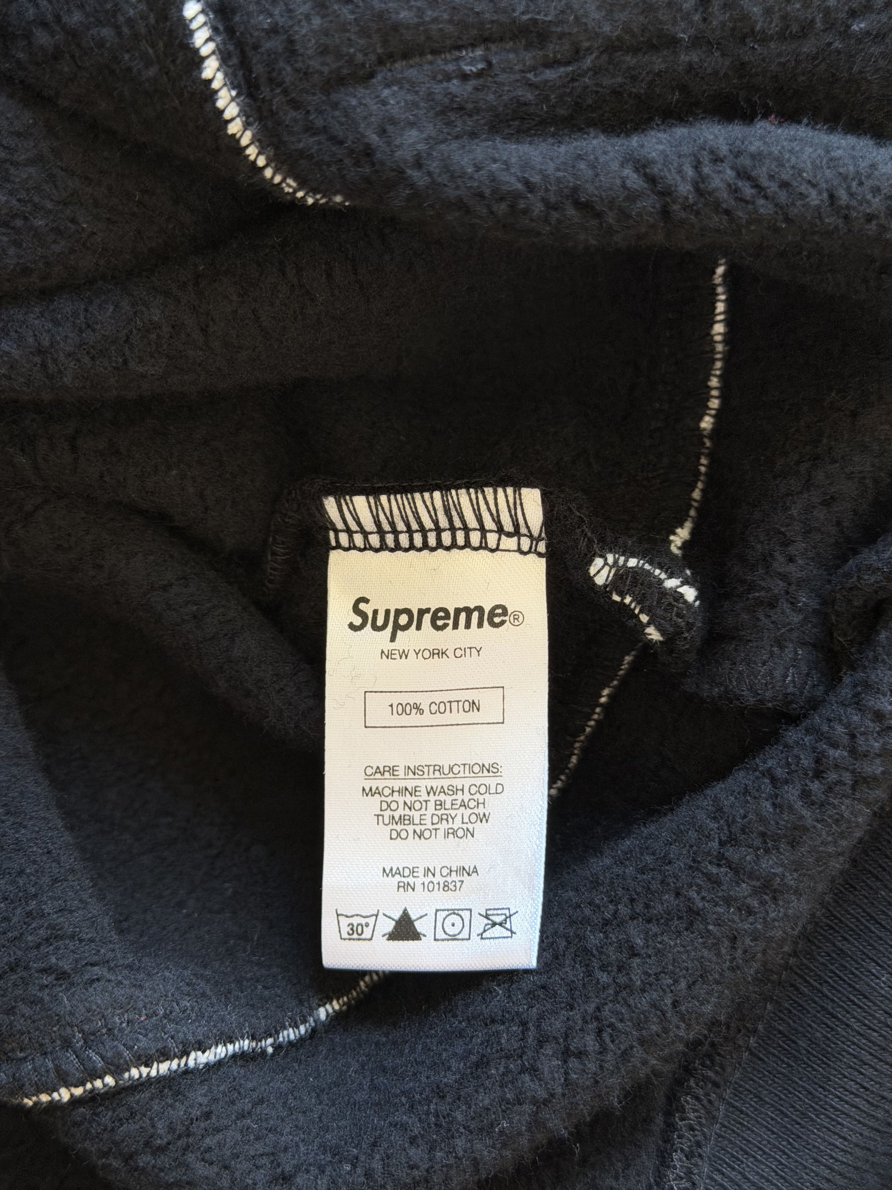 Supreme Supreme SS18 Piping Hoodie in Black Size US S / EU 44-46 / 1 - 9 Thumbnail