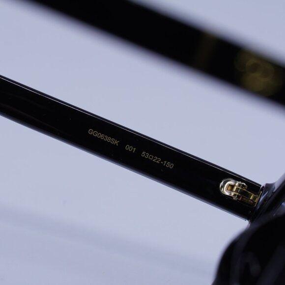 Gucci Gucci GG0638SK 001 Sunglasses Black Round Frame, Grey Lenses Size ONE SIZE - 7 Thumbnail