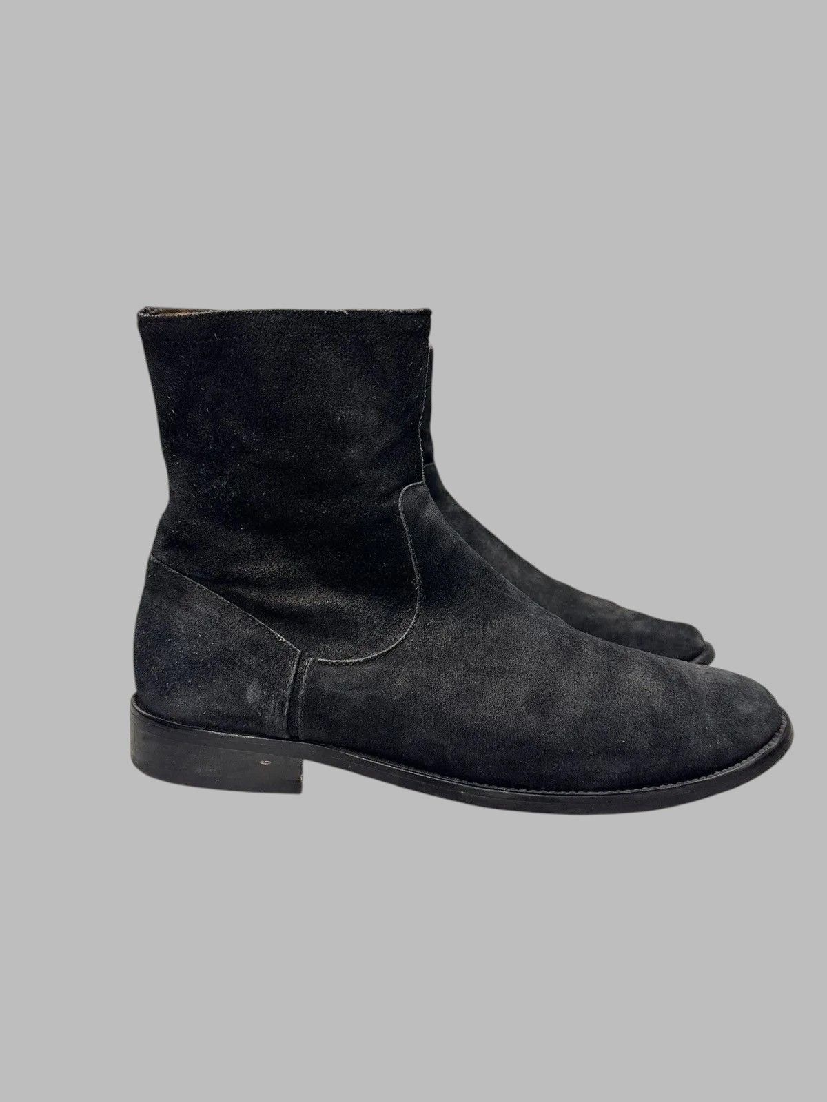 Hedi Slimane AS98 Style Italian Leather Mens Boots Meltal Zip Rick Owens Size US 8 / EU 41 - 5 Thumbnail