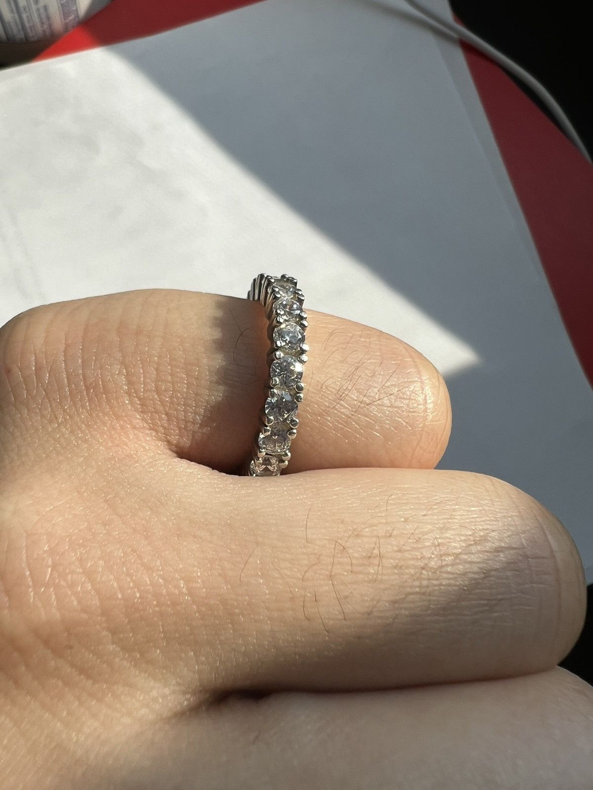 image of Hatton Labs Eternity Ring in White, Men's