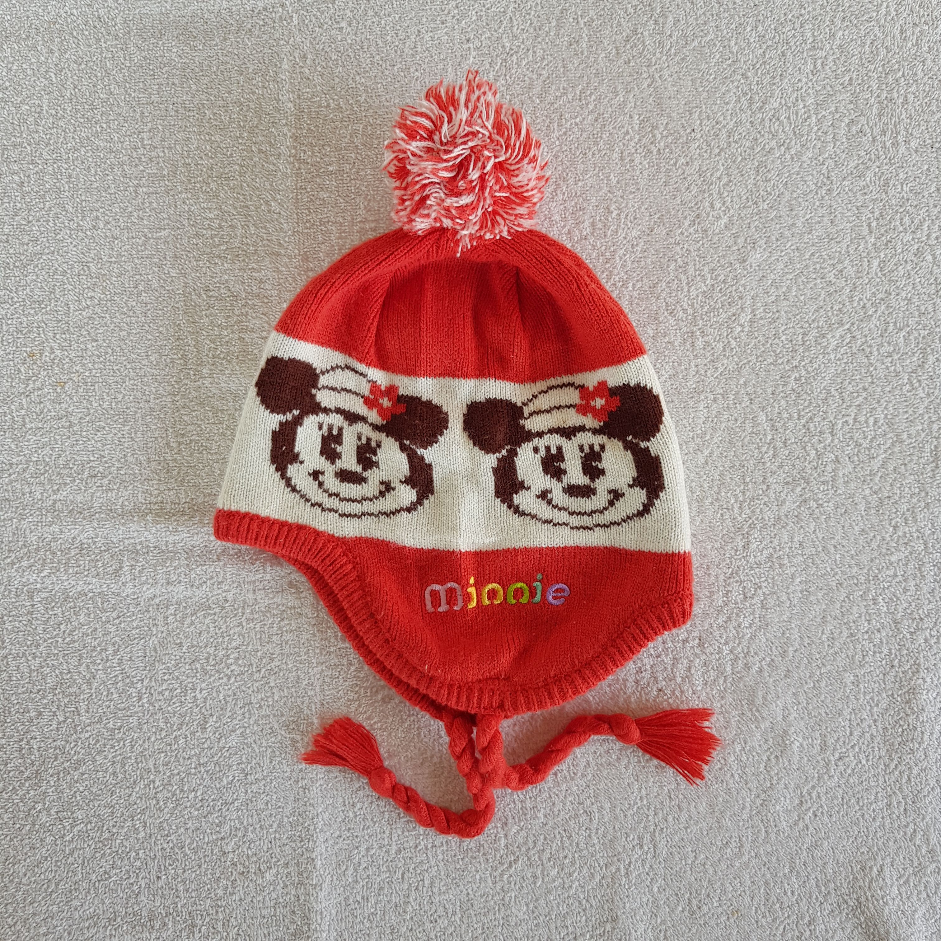 Disney Vintage Mickey Mouse Earflap Beanie Y2K Knit Snow Caps Hats Size ONE SIZE - 5 Thumbnail