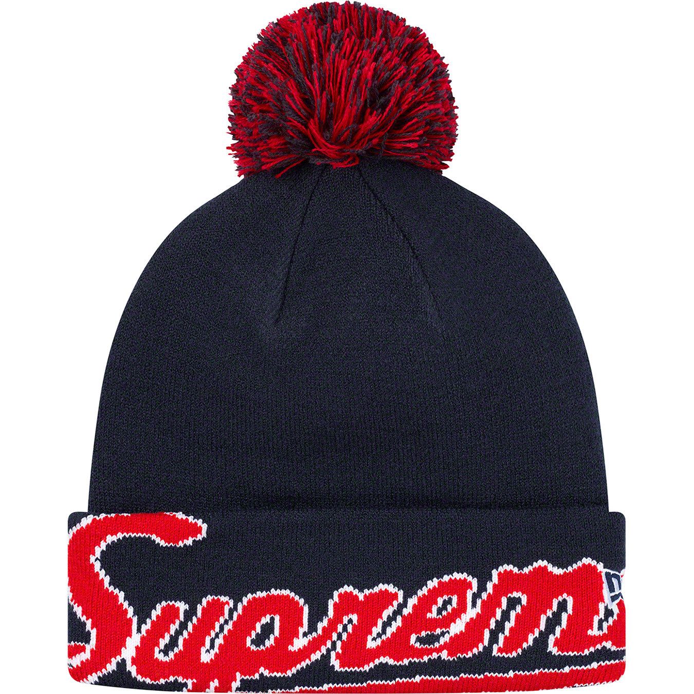 Supreme x New Era Script Cuff Beanie FW 19 NAVY