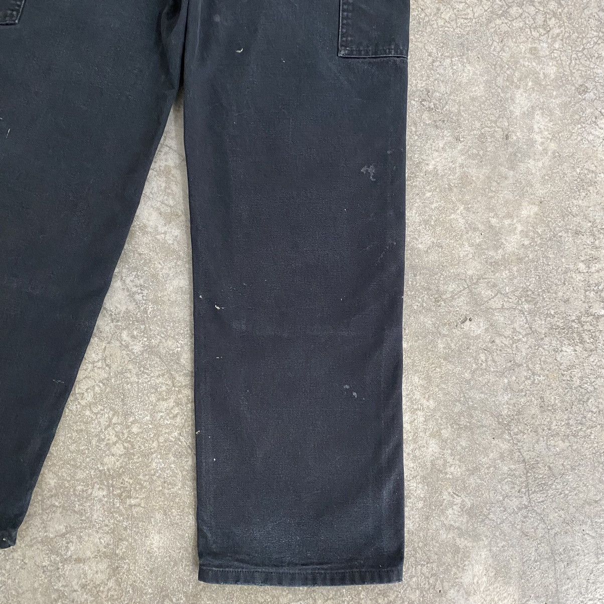 Carhartt VTG Carhartt Double Knee Faded Black Stained Carpenter Pants Size US 31 - 20 Thumbnail