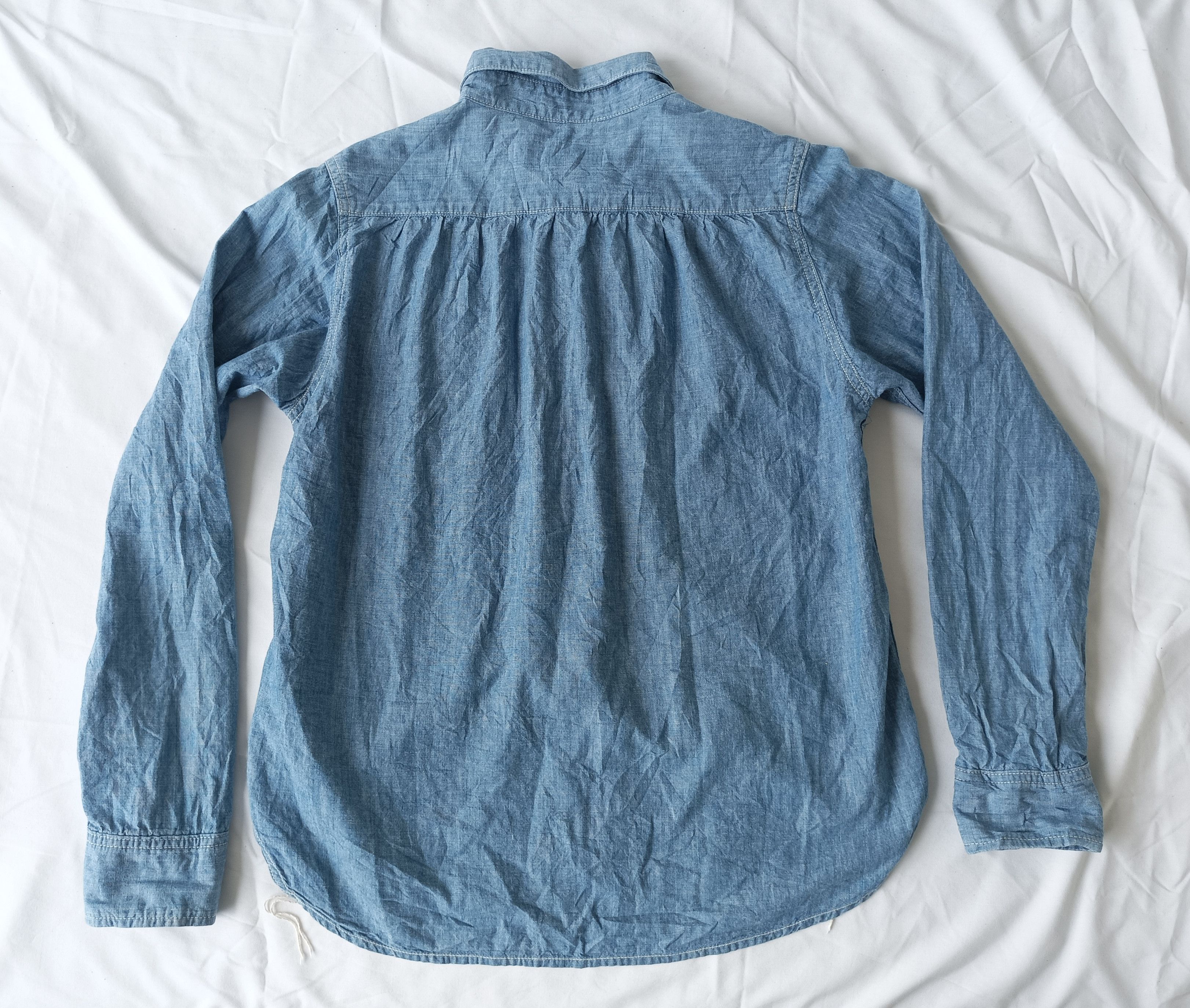 FOB Factory (S345) FOB Studio Ecru Chambray Work Shirt S Size S / US 4 / IT 40 - 11 Thumbnail