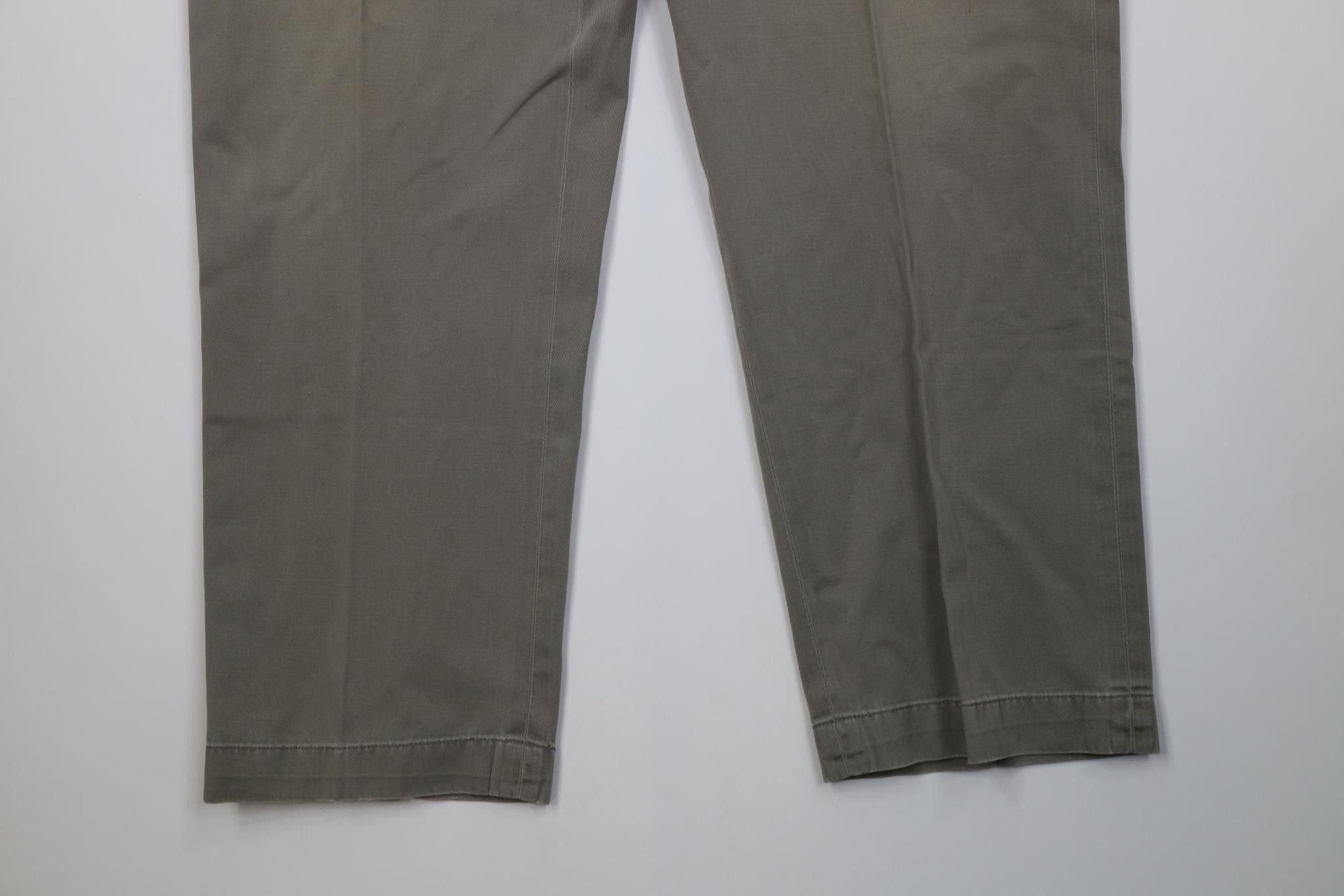 Polo Ralph Lauren Vintage 90s Ralph Lauren Prospect Wide Leg Chino Pants Green Size US 40 / EU 56 - 4 Thumbnail
