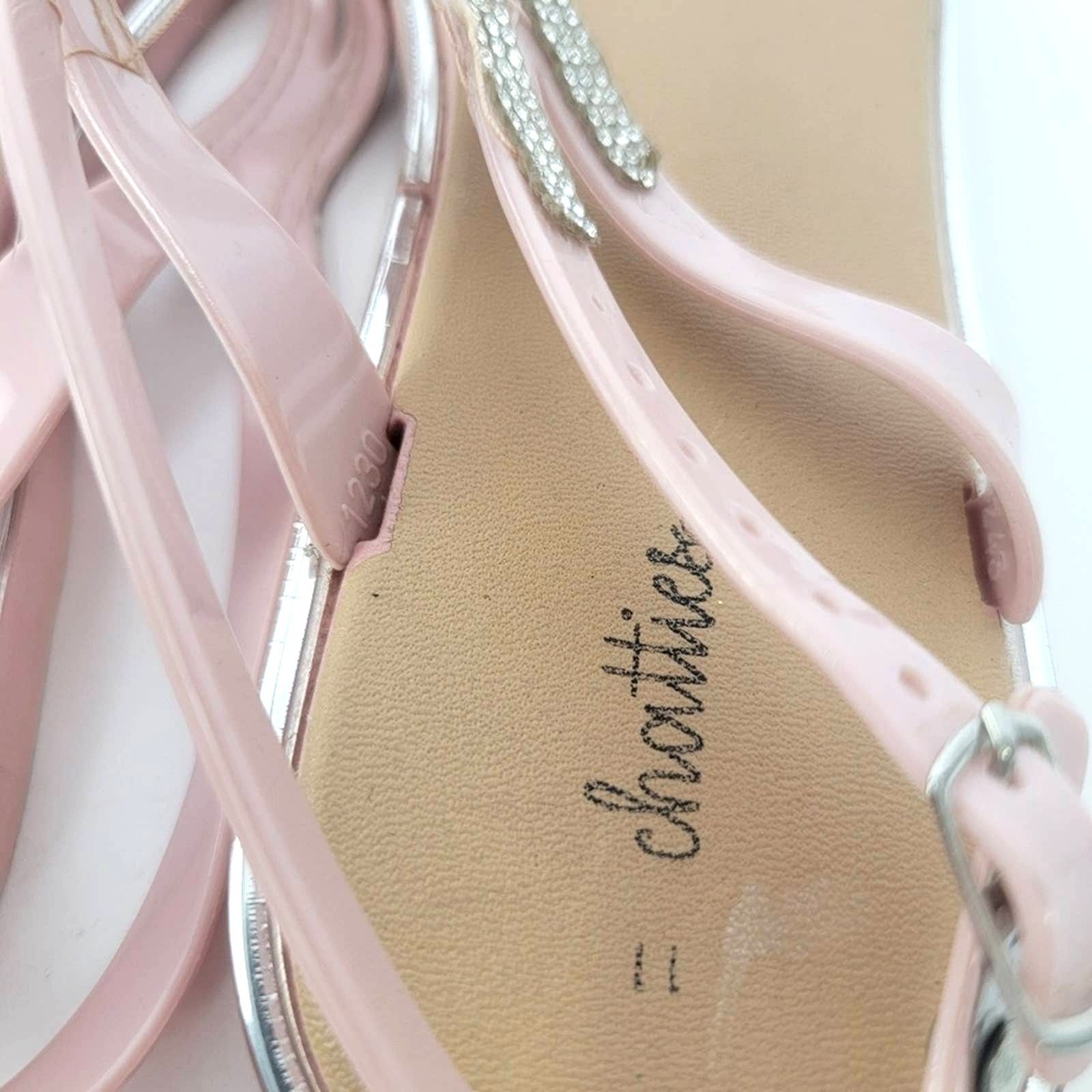 Designer Chatties Pink Rhinestone Thong Flip Flop Sandals - 9.5/10 Size US 10 / IT 40 - 7 Thumbnail