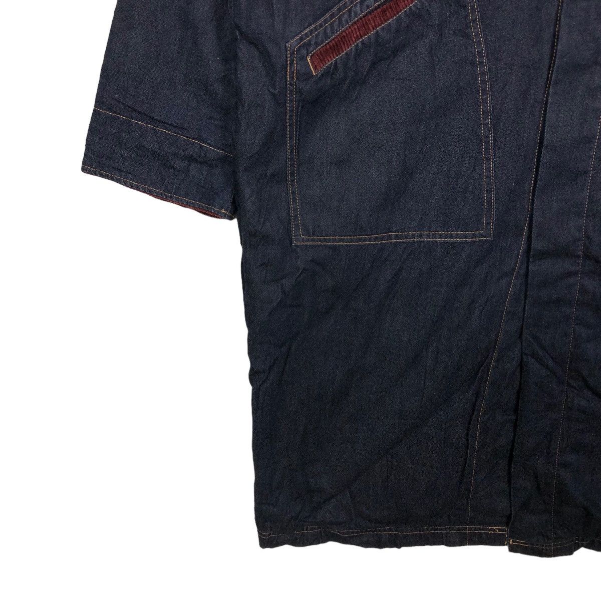 Japanese Brand 🔥90’s Long Jacket Work Denim Exoah Issey Miyake Japan Size US M / EU 48-50 / 2 - 4 Thumbnail