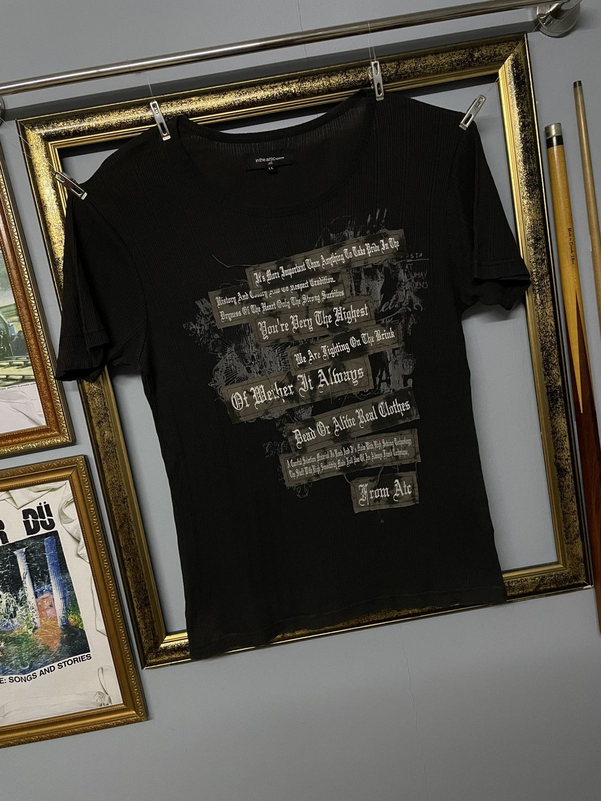 Designer × Japanese Brand × Vintage Vintage 1990s Japan Designer In The Attic Post Punk Poem Tee Size US S / EU 44-46 / 1 - 2 Thumbnail