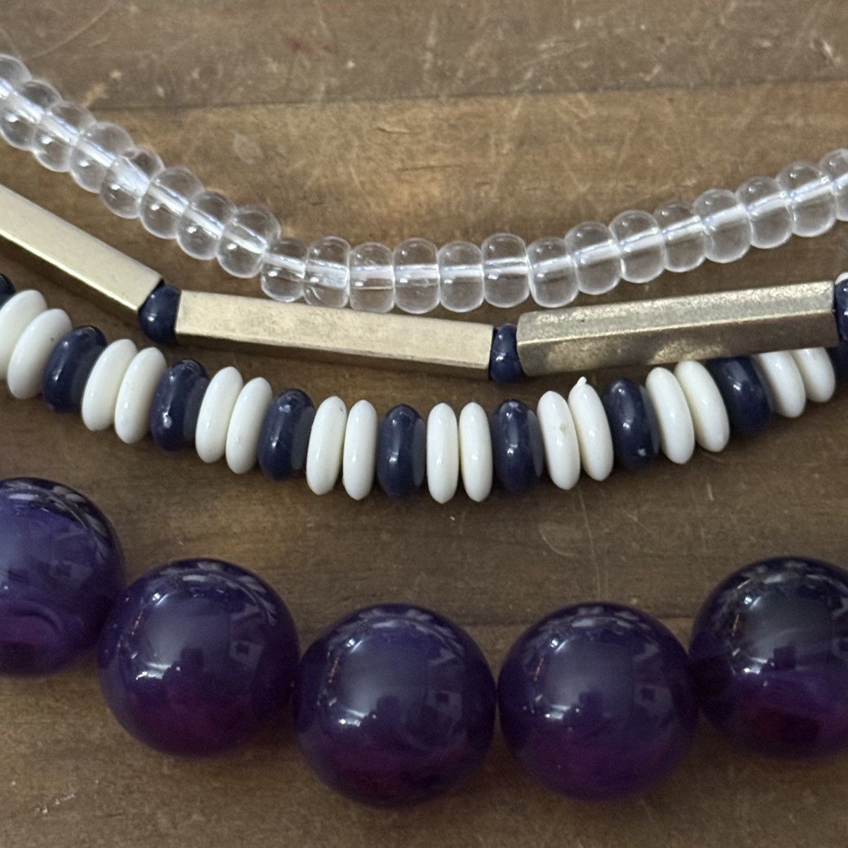 Loft Vintage Loft multi strand beaded layered necklace Size ONE SIZE - 4 Thumbnail