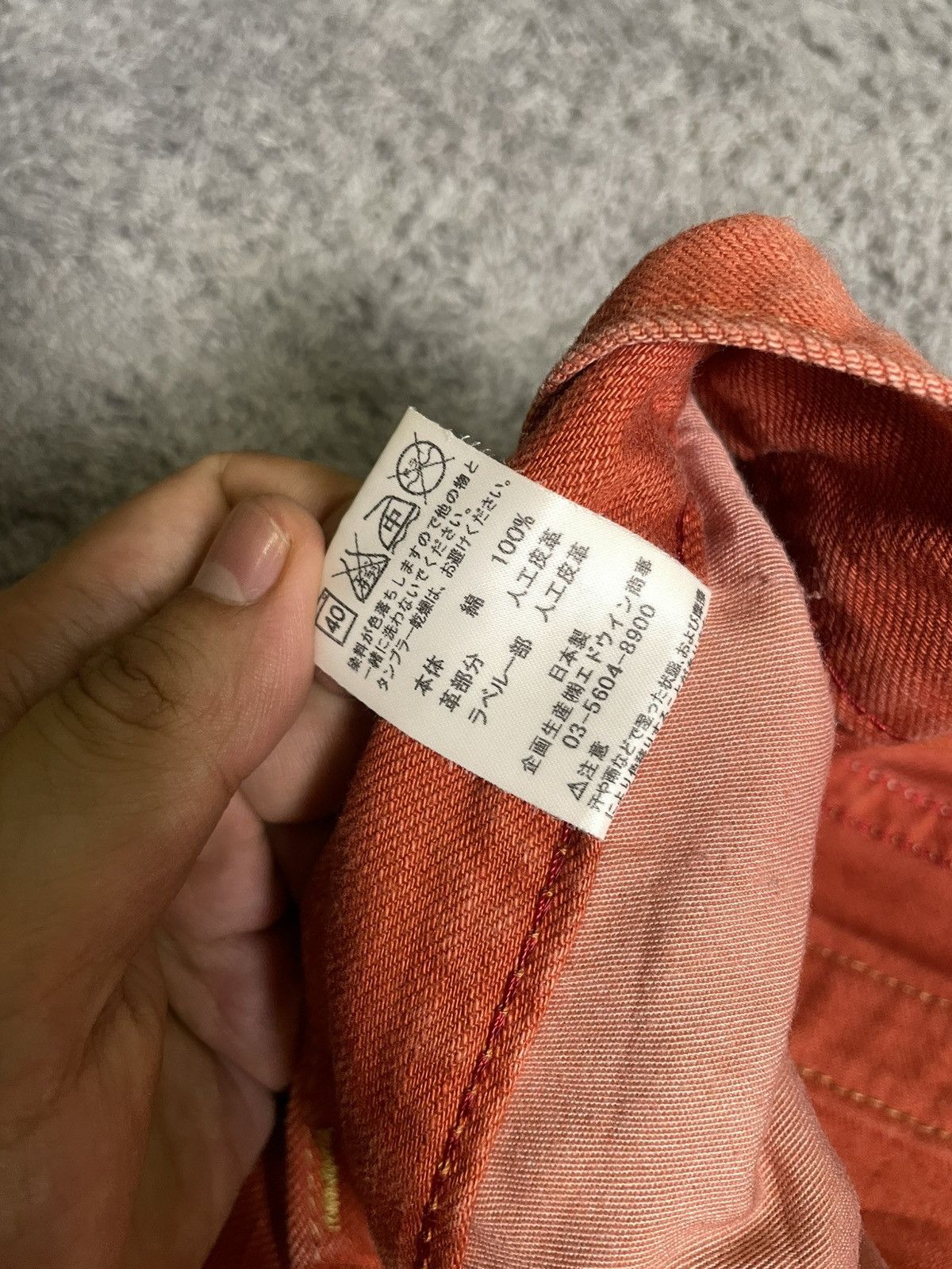 Edwin Rare Orange Edwin Exclusive Vintage Pant Size US 35 - 8 Thumbnail
