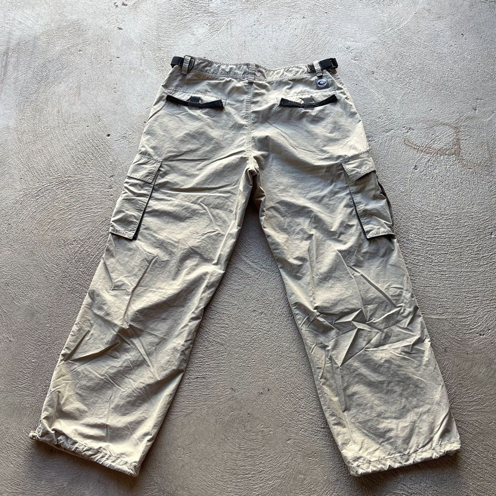 Vintage VINTAGE Interstate Cargo Pants Men XL Brown Wide-Leg Canvas 32in Inseam Belted Adjustable Pockets Y2K USA 2000s Mens Size US 36 / EU 52 - 7 Thumbnail