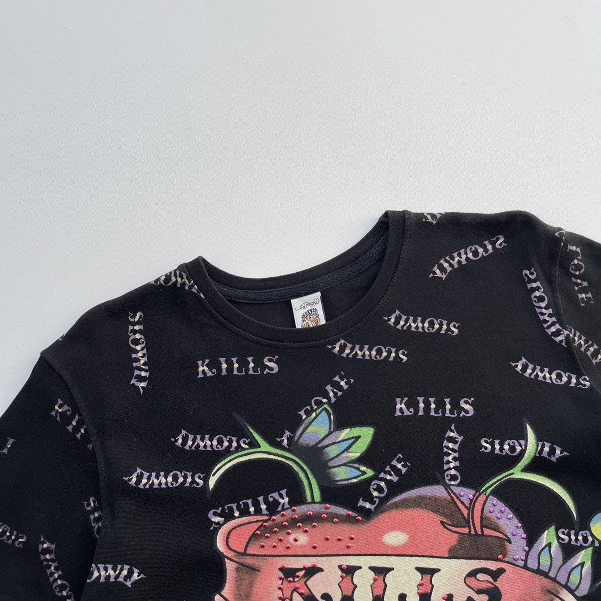 Ed Hardy × Vintage Ed Hardy by Christian Audigier Love Kills Slow Print T-Shirt Size US M / EU 48-50 / 2 - 2 Thumbnail