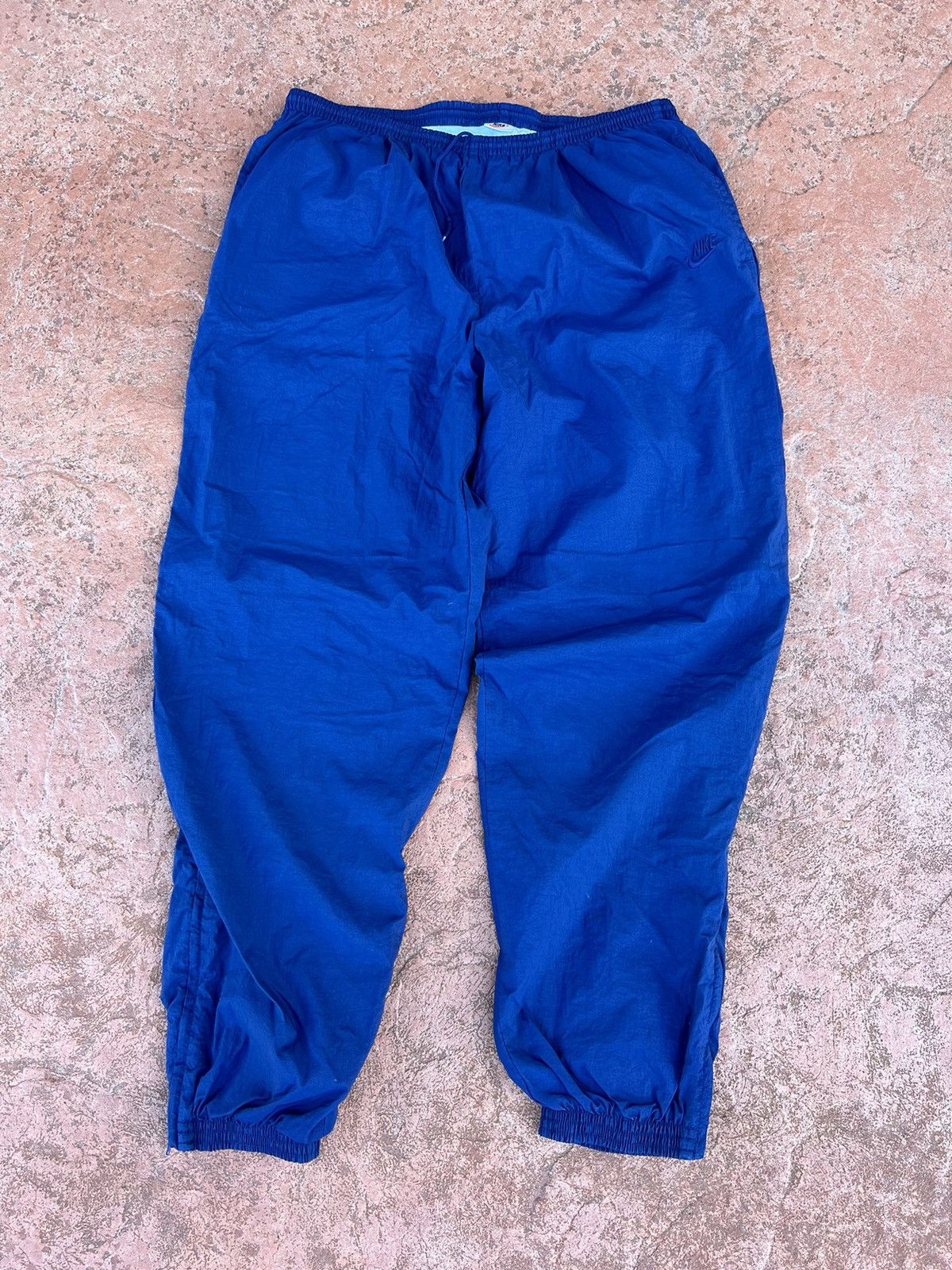 Nike Vintage White Tagged Blue Nike Spell Out Track Pants Size US 38 / EU 54 - 3 Thumbnail