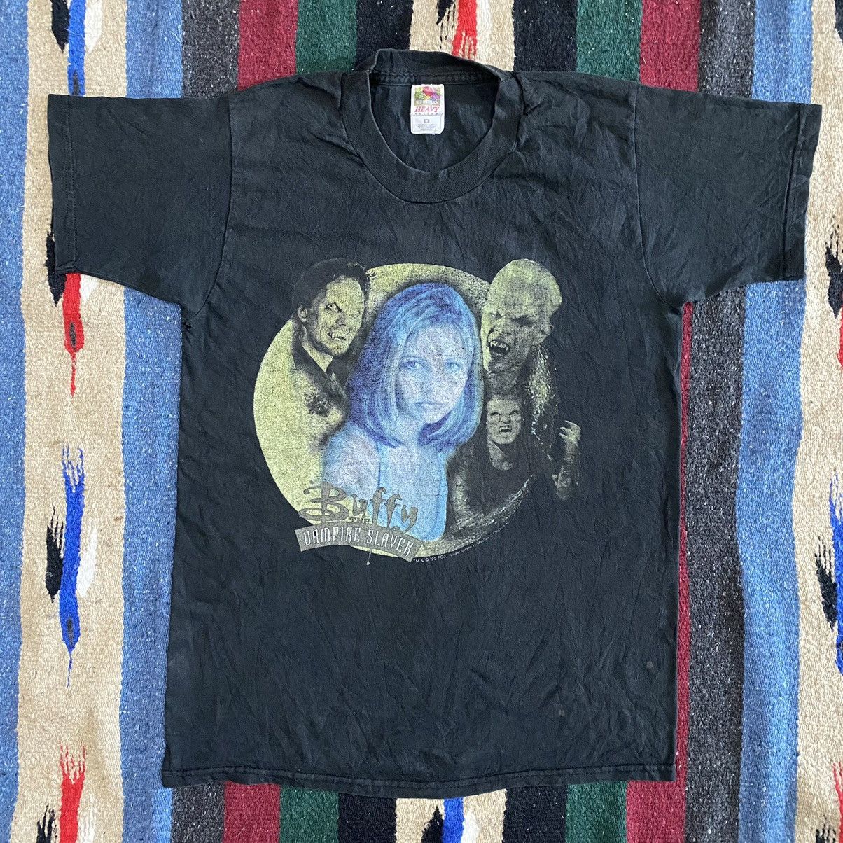 image of Movie x Series Vintage 90's Buffy The Vampire Slayer T-Shirt in Faded Black, Men's (Size Medium)