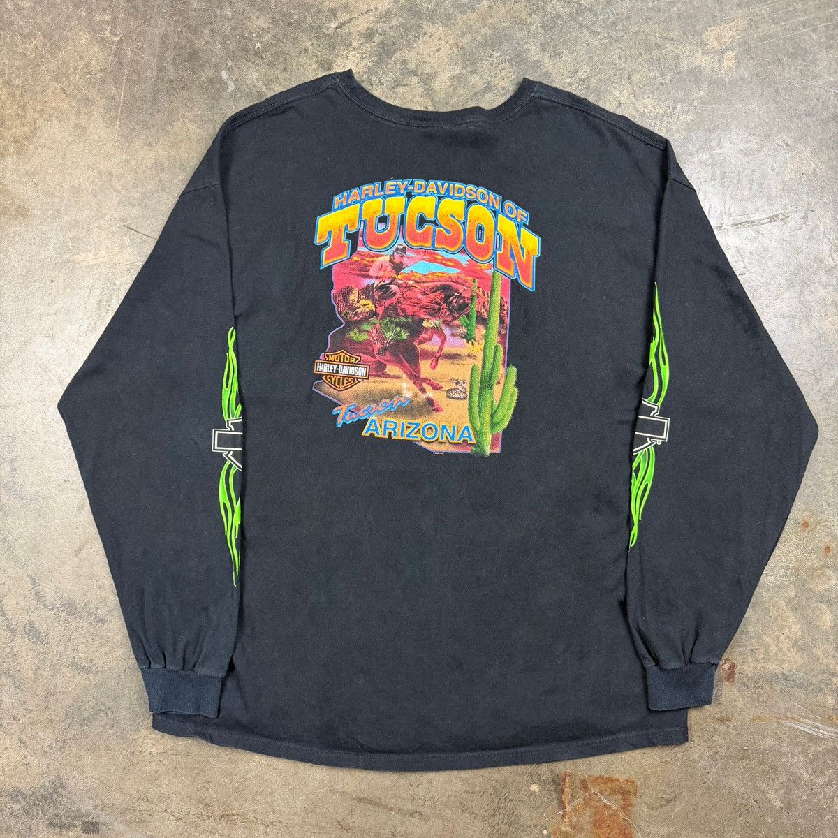 Harley Davidson harley davidson long sleeve with flames on both sleeves Size US XXL / EU 58 / 5 - 3 Thumbnail