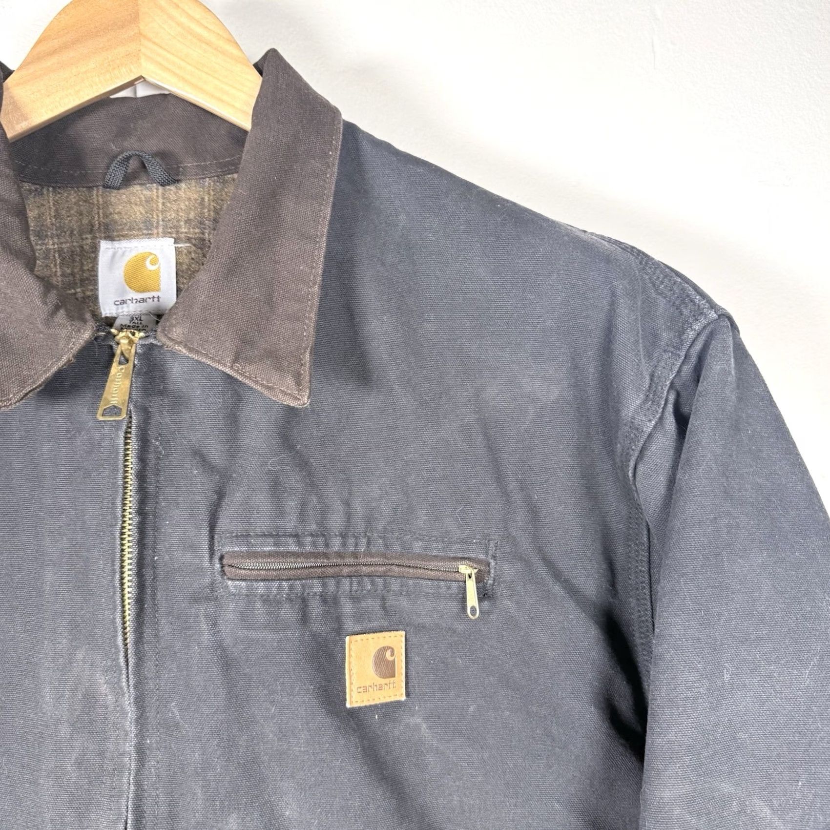 Carhartt VINTAGE Carhartt J97 Blk Size 3XL Tall Detroit Jacket Bomber Shirt Mens Size US XXL / EU 58 / 5 - 6 Thumbnail
