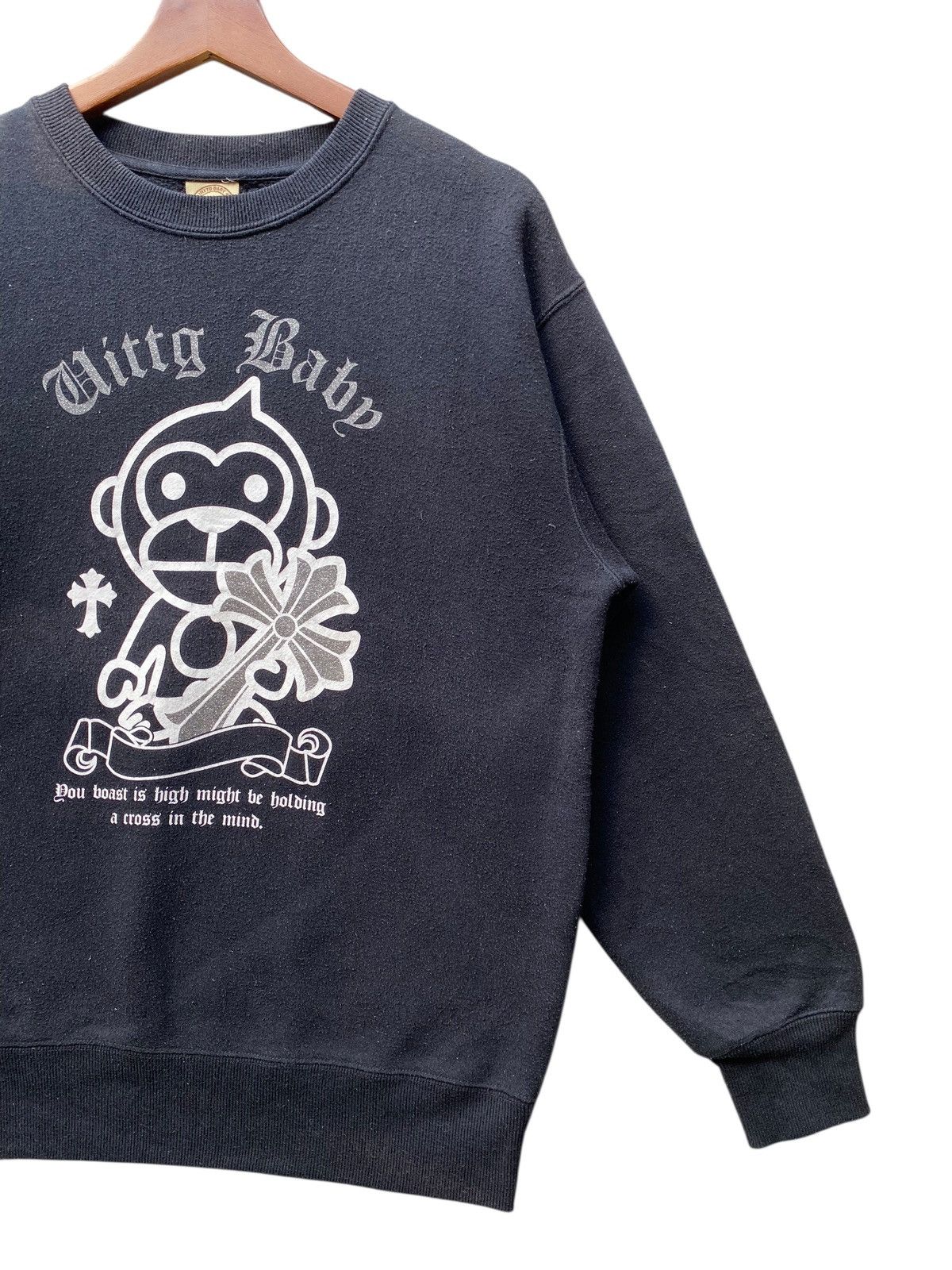 Japanese Brand Japanese Brand Uittg Baby Sweatshirt Cross Pullover Jumper Size US L / EU 52-54 / 3 - 4 Thumbnail