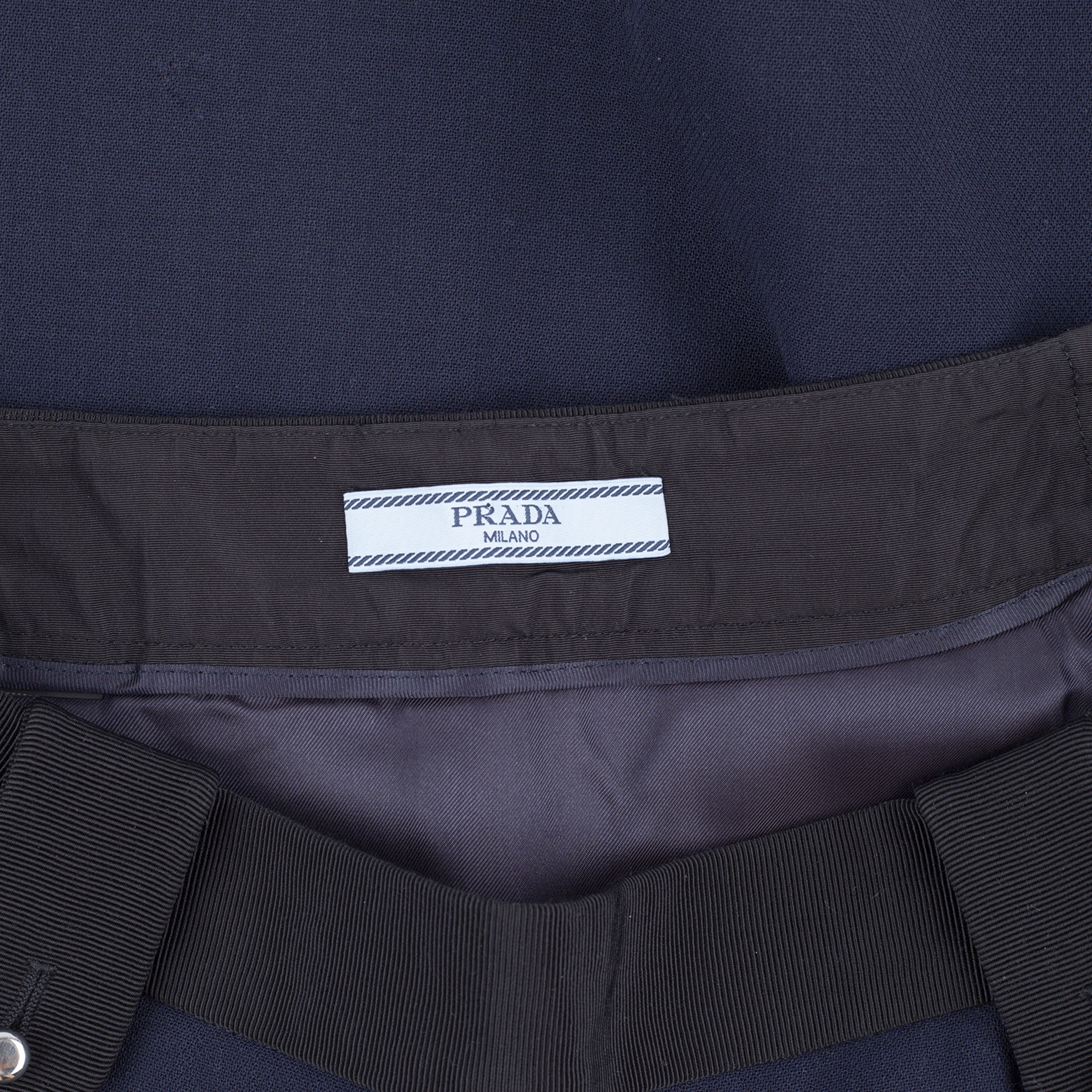 Prada Prada Milano Navy/Black Mini Skirt (M) Size 27" / US 4 / IT 40 - 3 Thumbnail