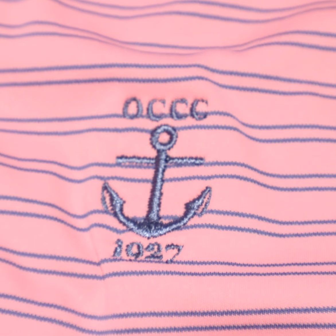 Peter Millar Peter Millar Featherlight Owl Creek CC Striped Polo Shirt Pink Men's L Shirt Size US L / EU 52-54 / 3 - 6 Thumbnail