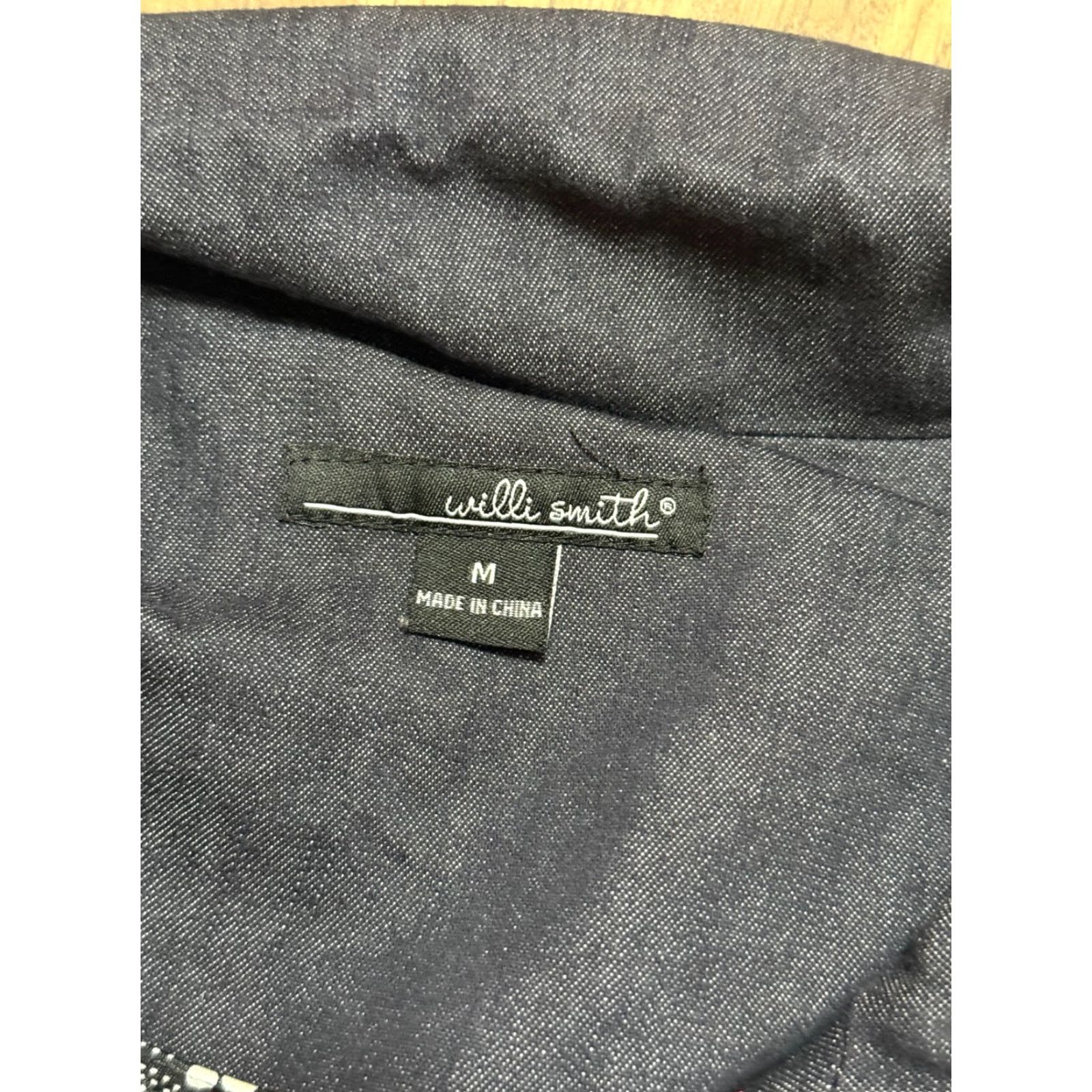 Willi Smith Willi Smith Jacket Women's Medium Dark Blue Denim Full Zip Jacket Jeans, Regular Fit, Cotton, Blue, Casual, 4 Season, Women, Jacket, Full Zip Size 32" / US 10 / IT 46 - 6 Thumbnail